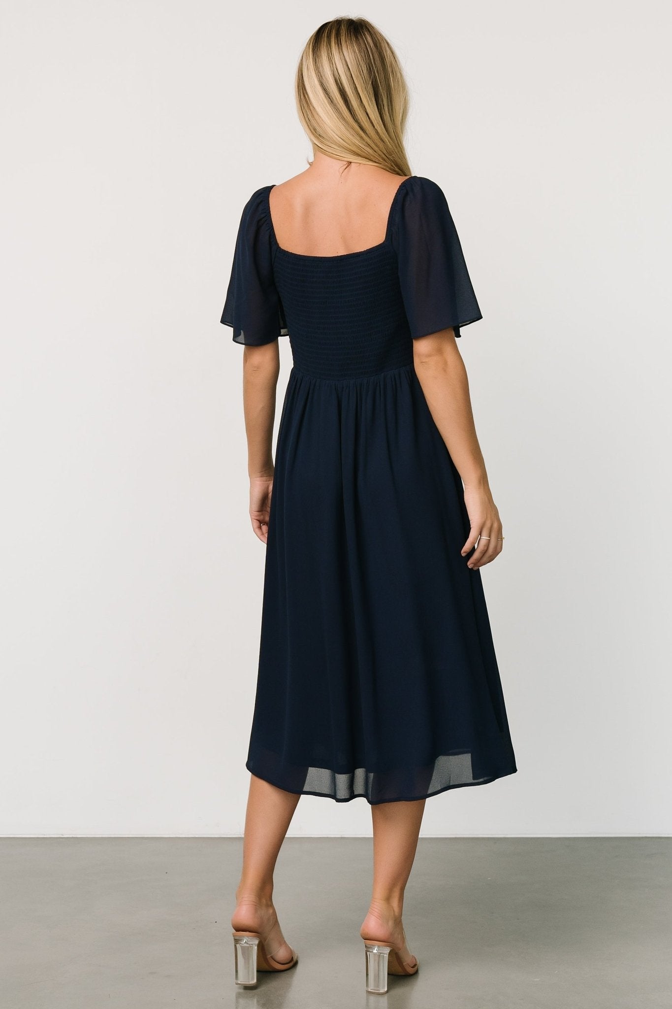 Colette Sweetheart Midi Dress | Navy Best Wholesale For Sale