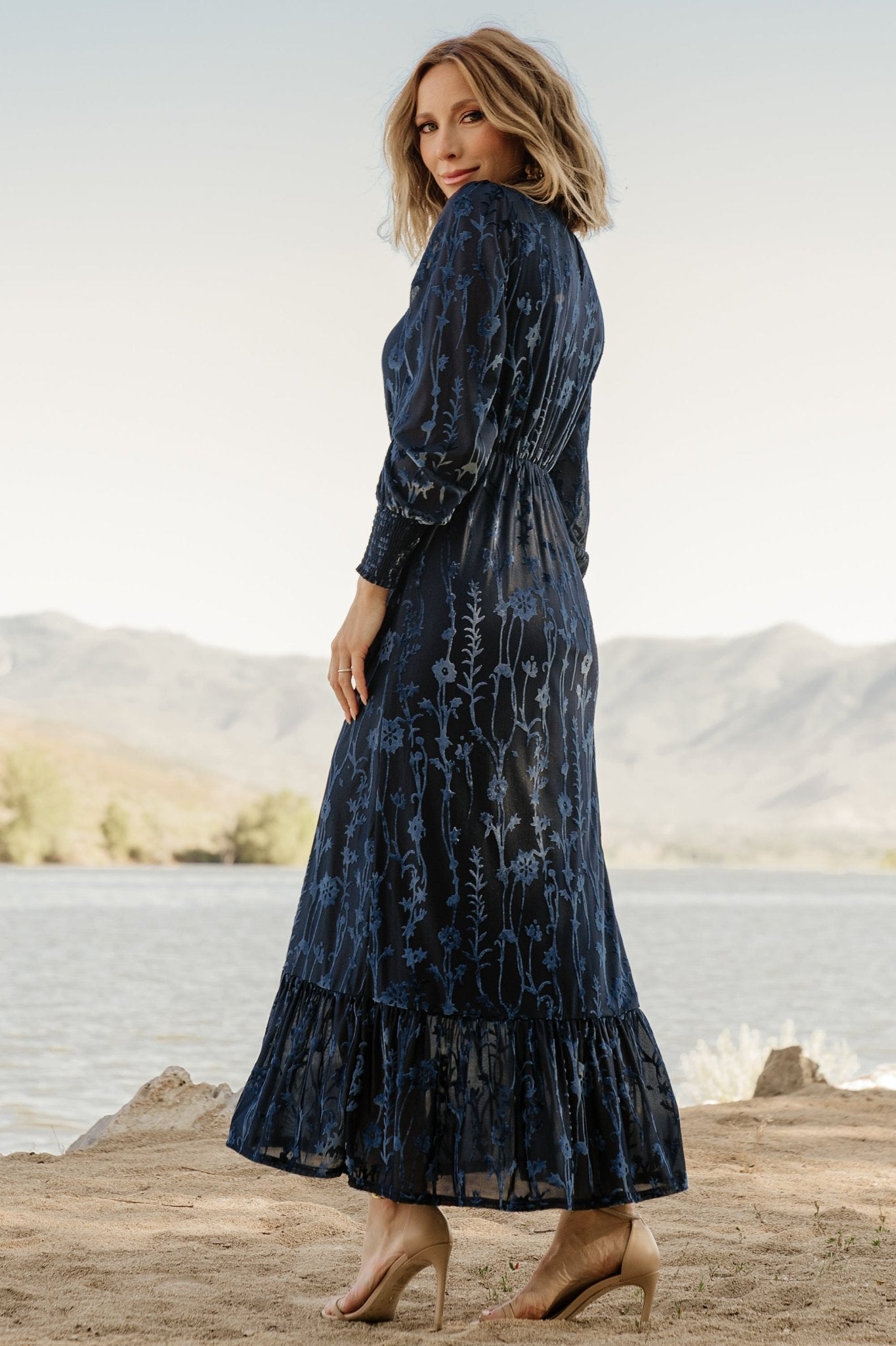 Penelope Velvet Maxi Dress | Midnight Blue 2025 New