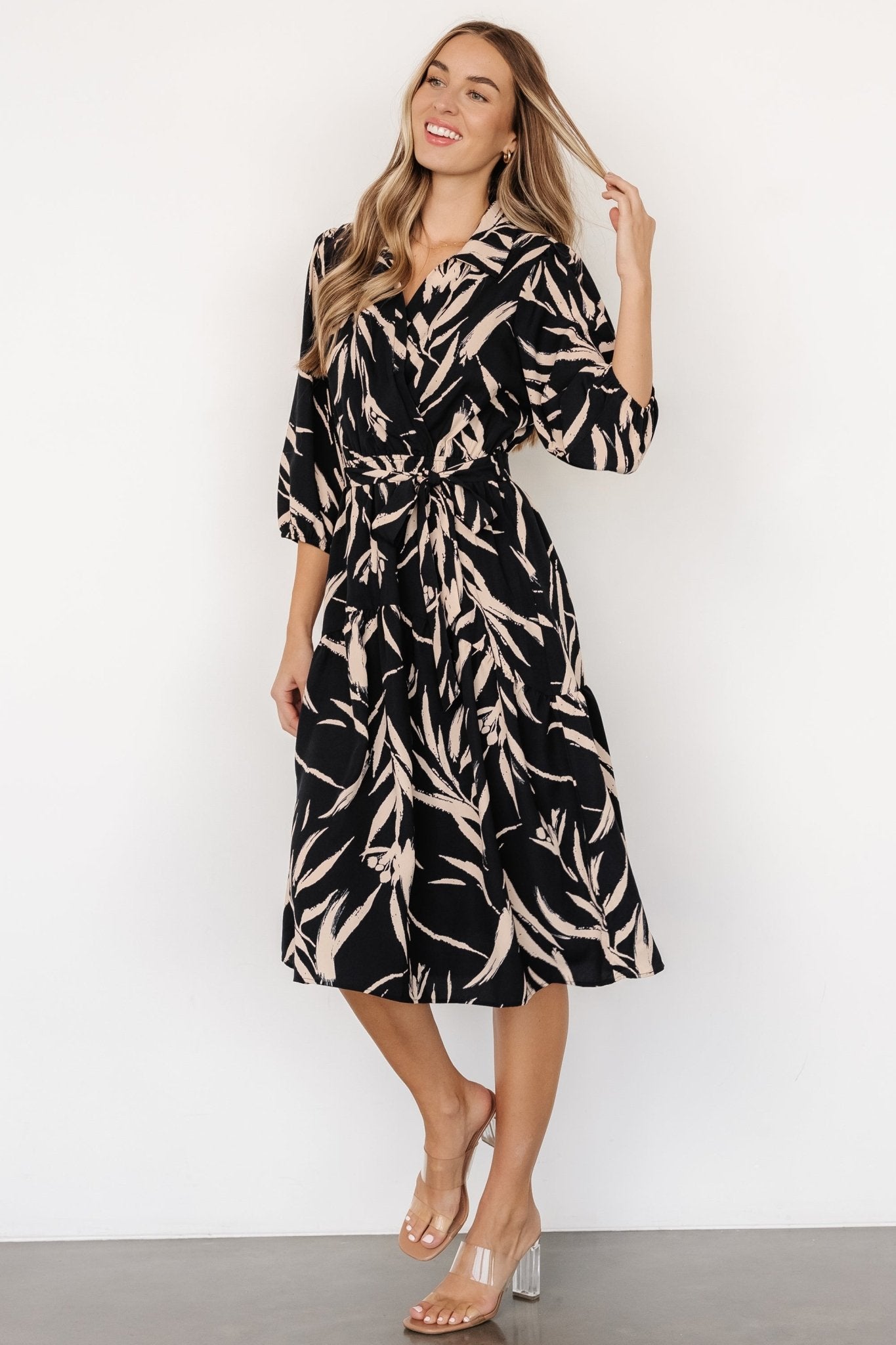 Riverside Midi Dress | Navy + Taupe Buy Cheap Newest