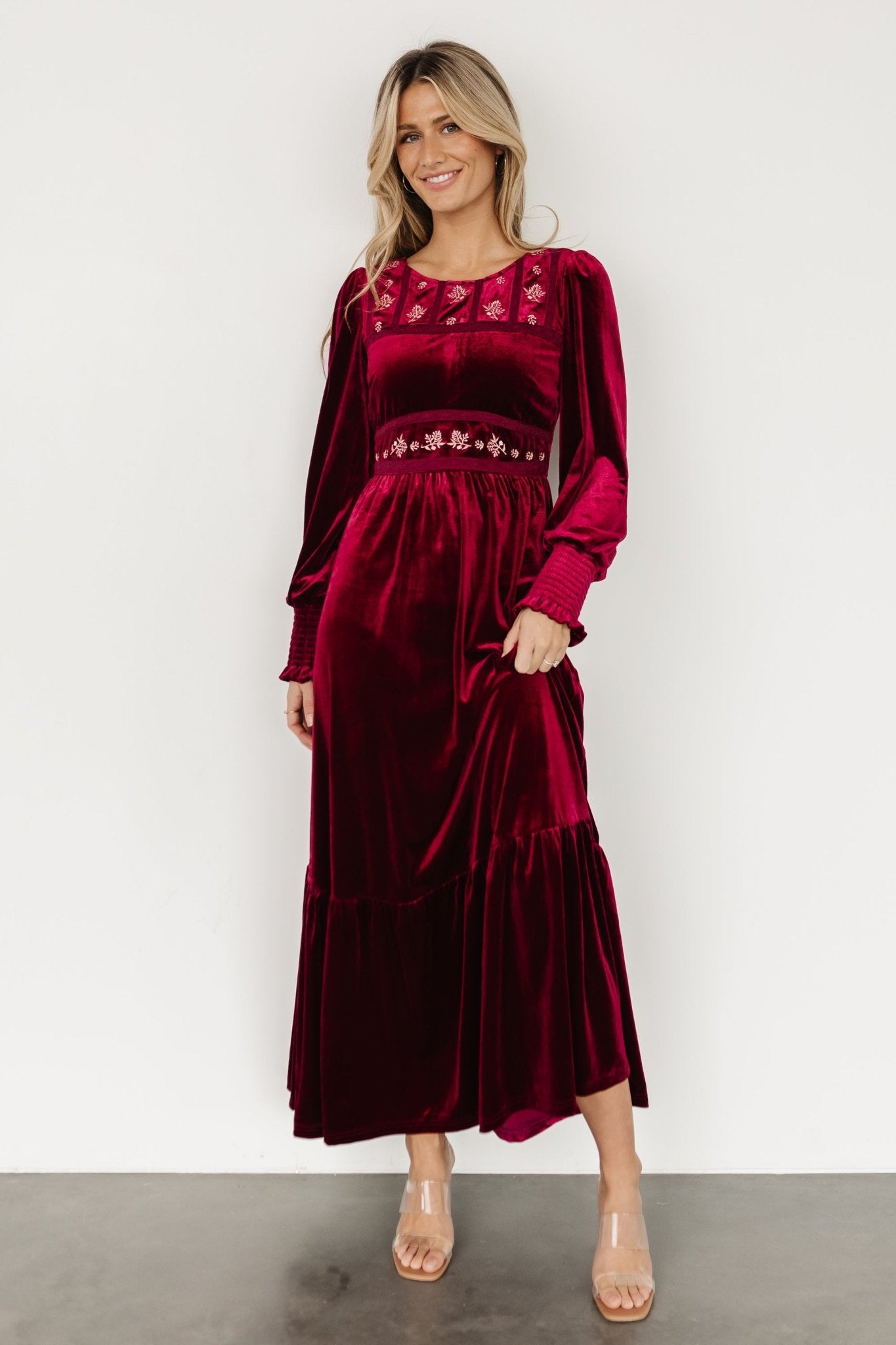 Ingrid Velvet Maxi Dress | Merlot Sale Wide Range Of