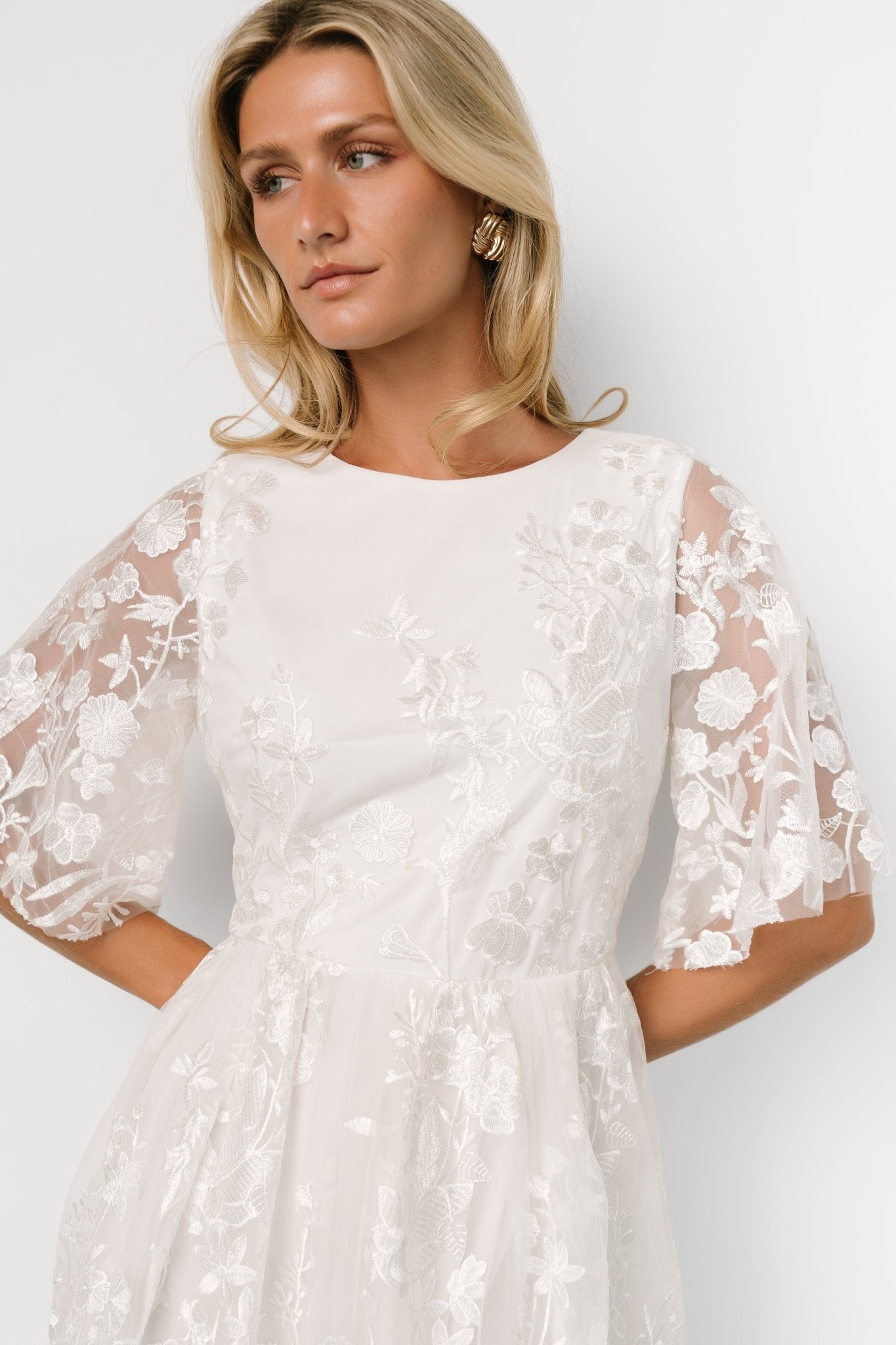 Duchess Tulle Dress | White Garden Low Pice Fee Shipping Online