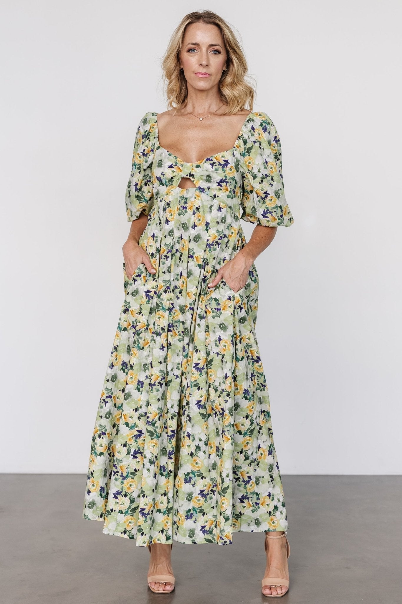 Brielle Maxi Dress | Green Floral Pictures Online