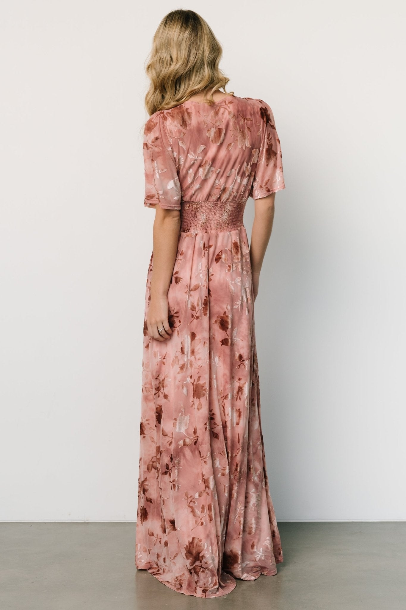 Veronica Velvet Maxi Dress | Blush Cheap