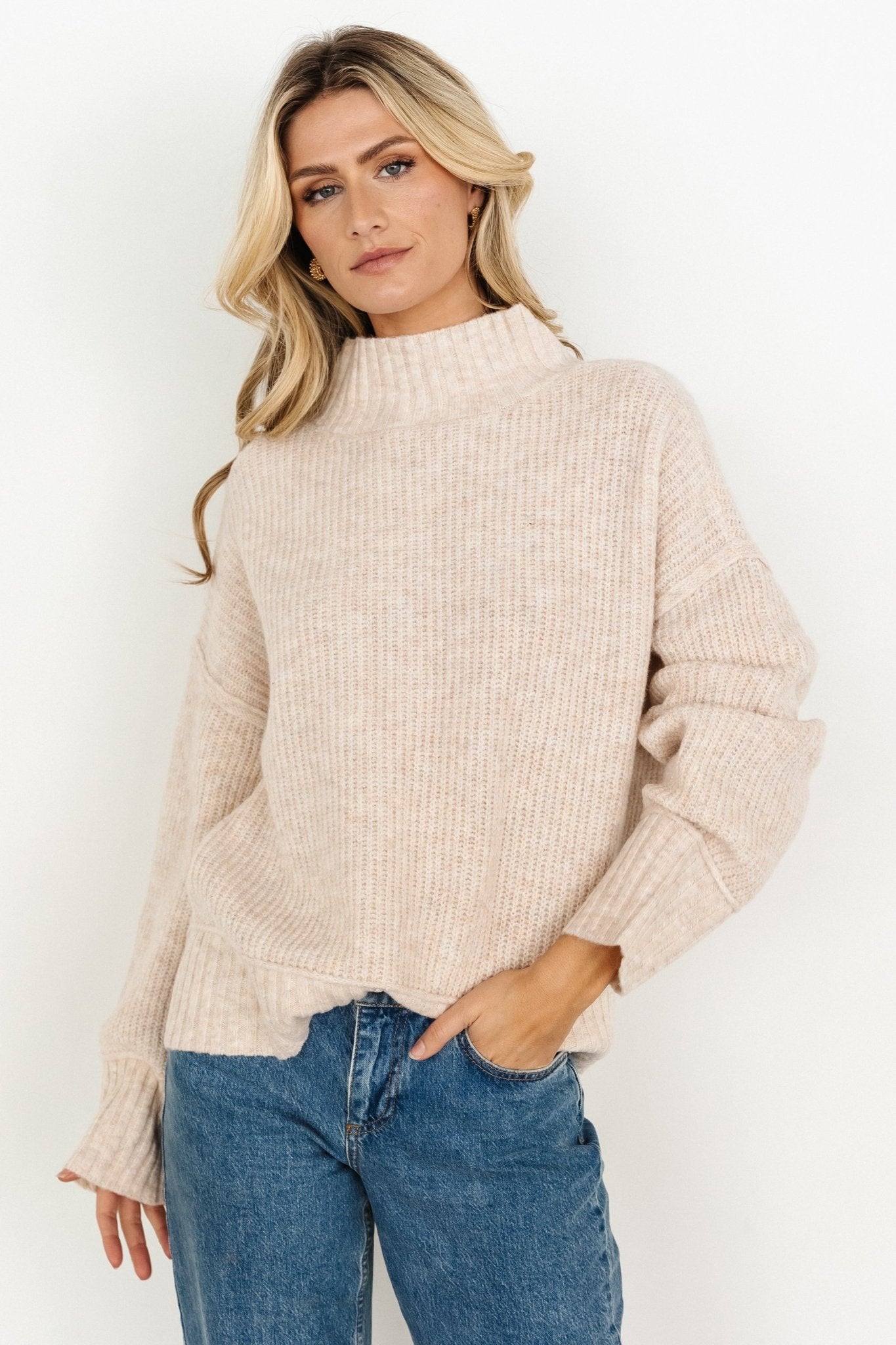 Covington Chunky Knit Sweater | Oatmeal Latest Cheap Online