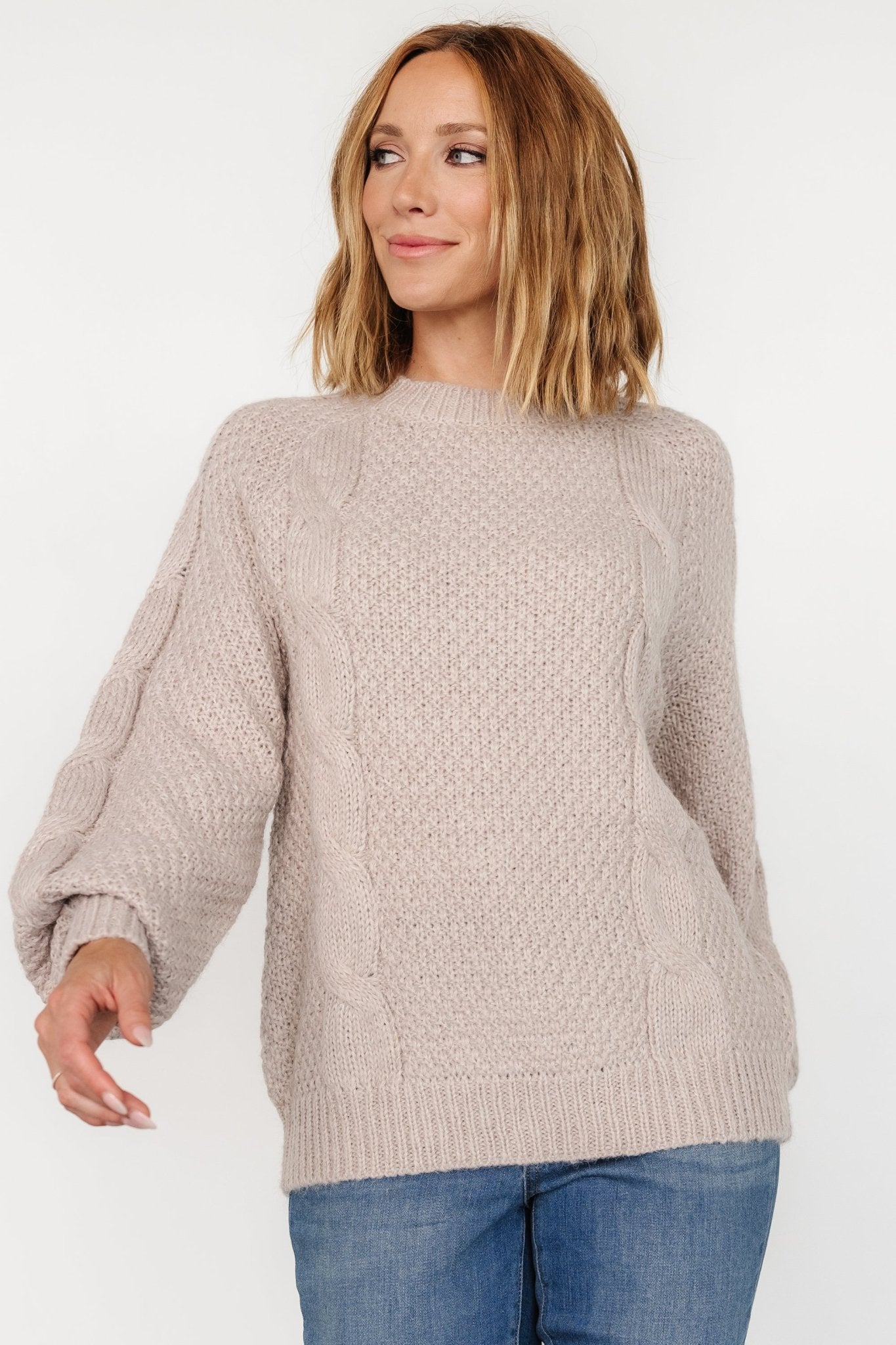 Lukas Cable Knit Sweater | Natural Discount Footlocker Pictures