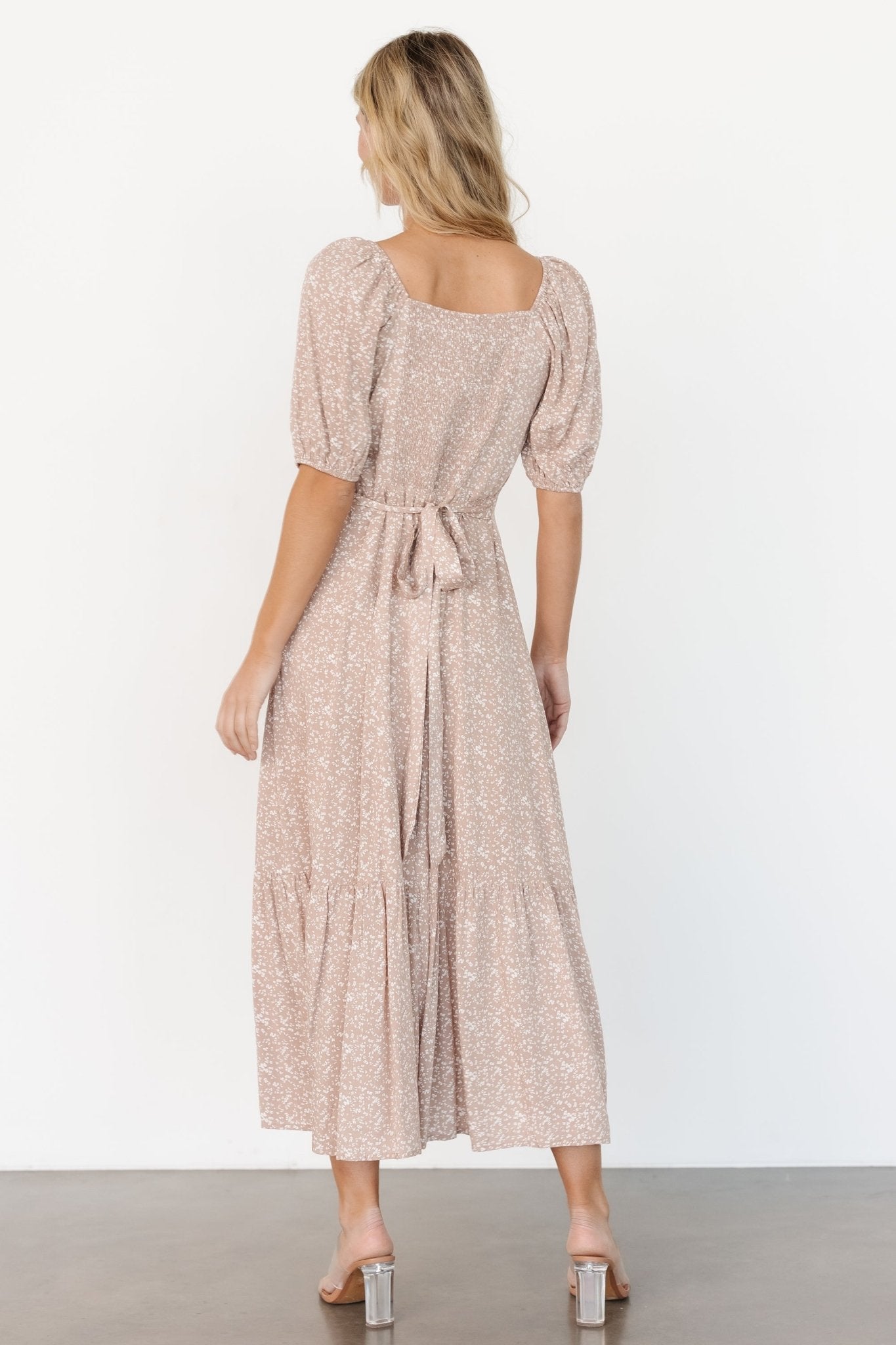 Mathilda Button Maxi Dress | Beige Floral Find Great Online