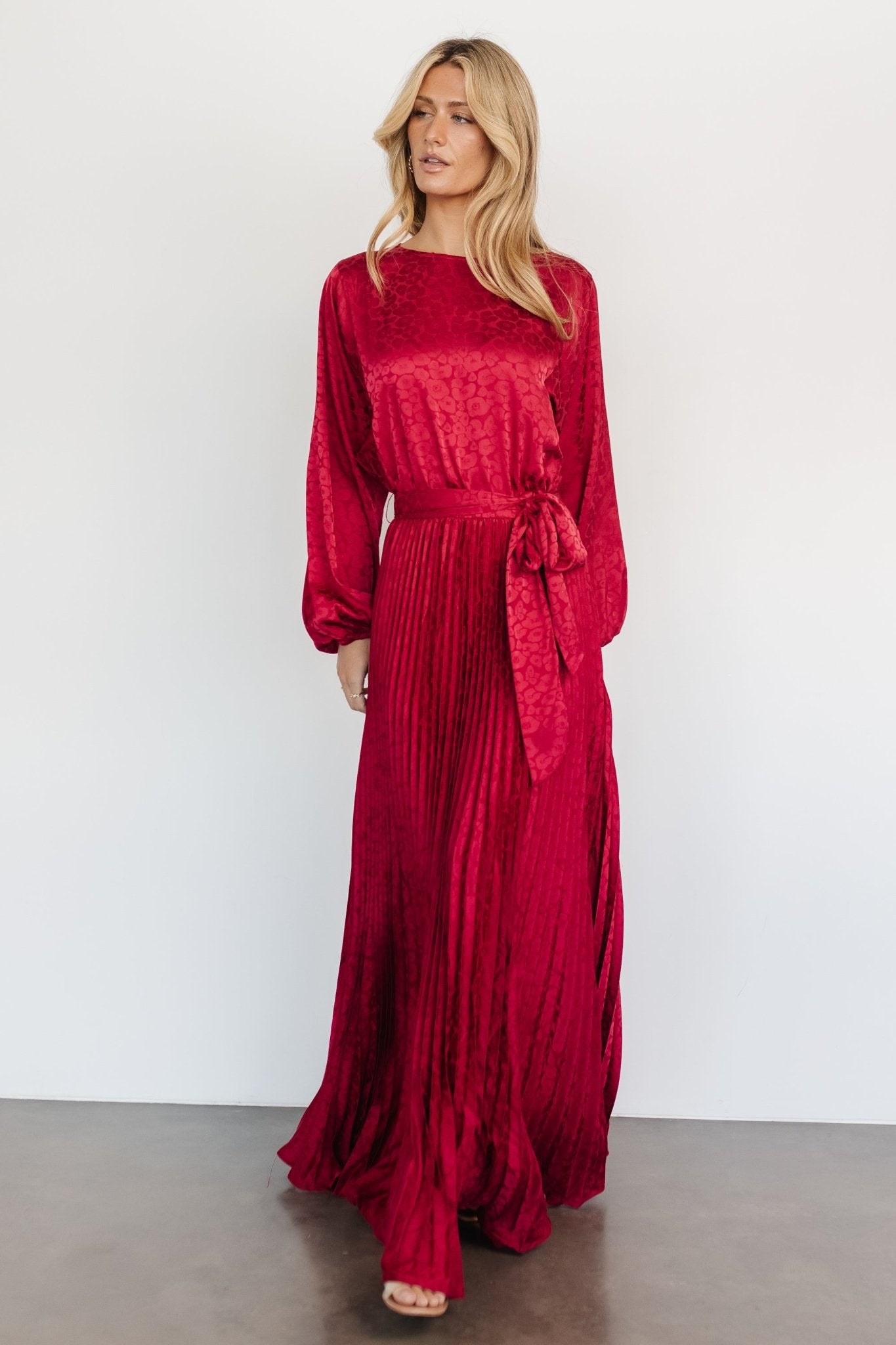 Marva Pleated Maxi Dress | Wine Find Great Cheap Online