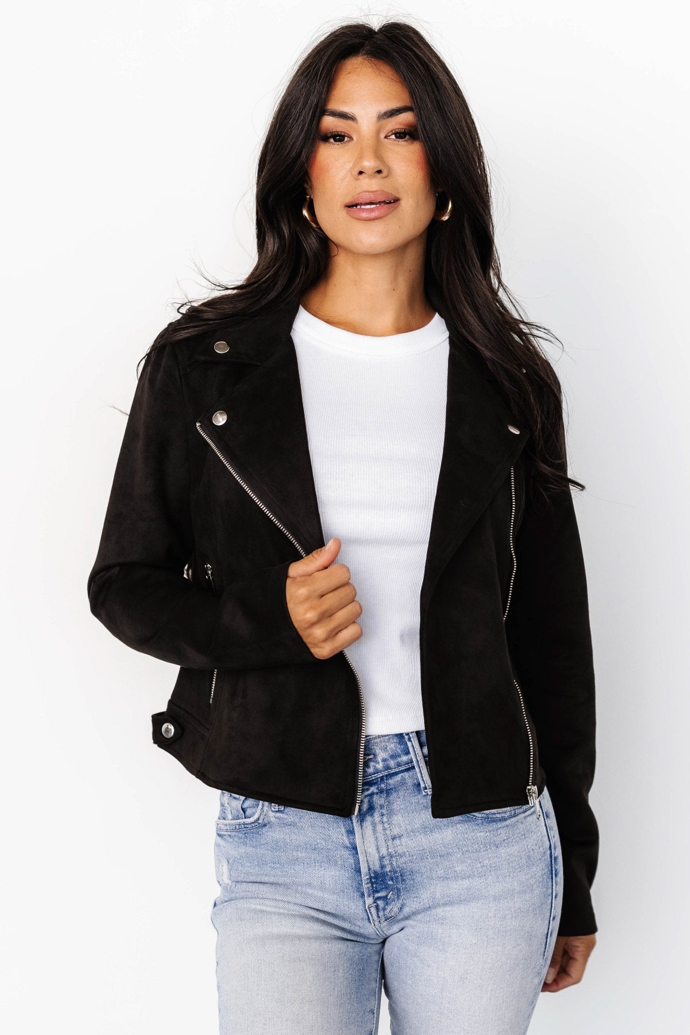 Marisa Faux Suede Jacket | Black Cheap Sale Professional