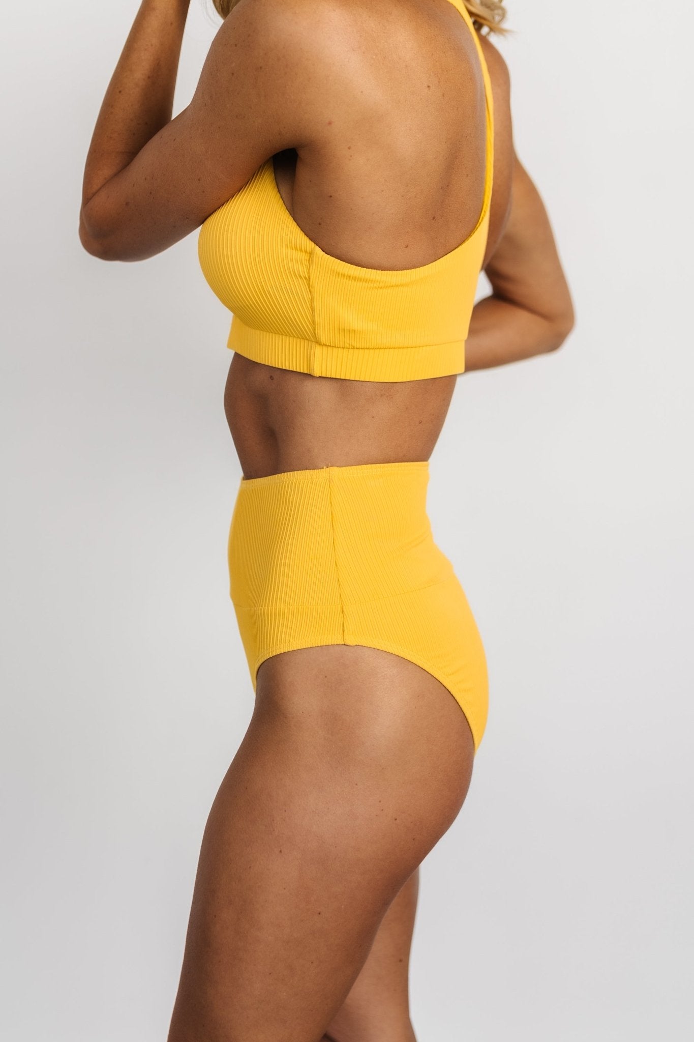 Del Mar Ribbed Bikini Bottom | Yellow Big Discount Cheap Pice