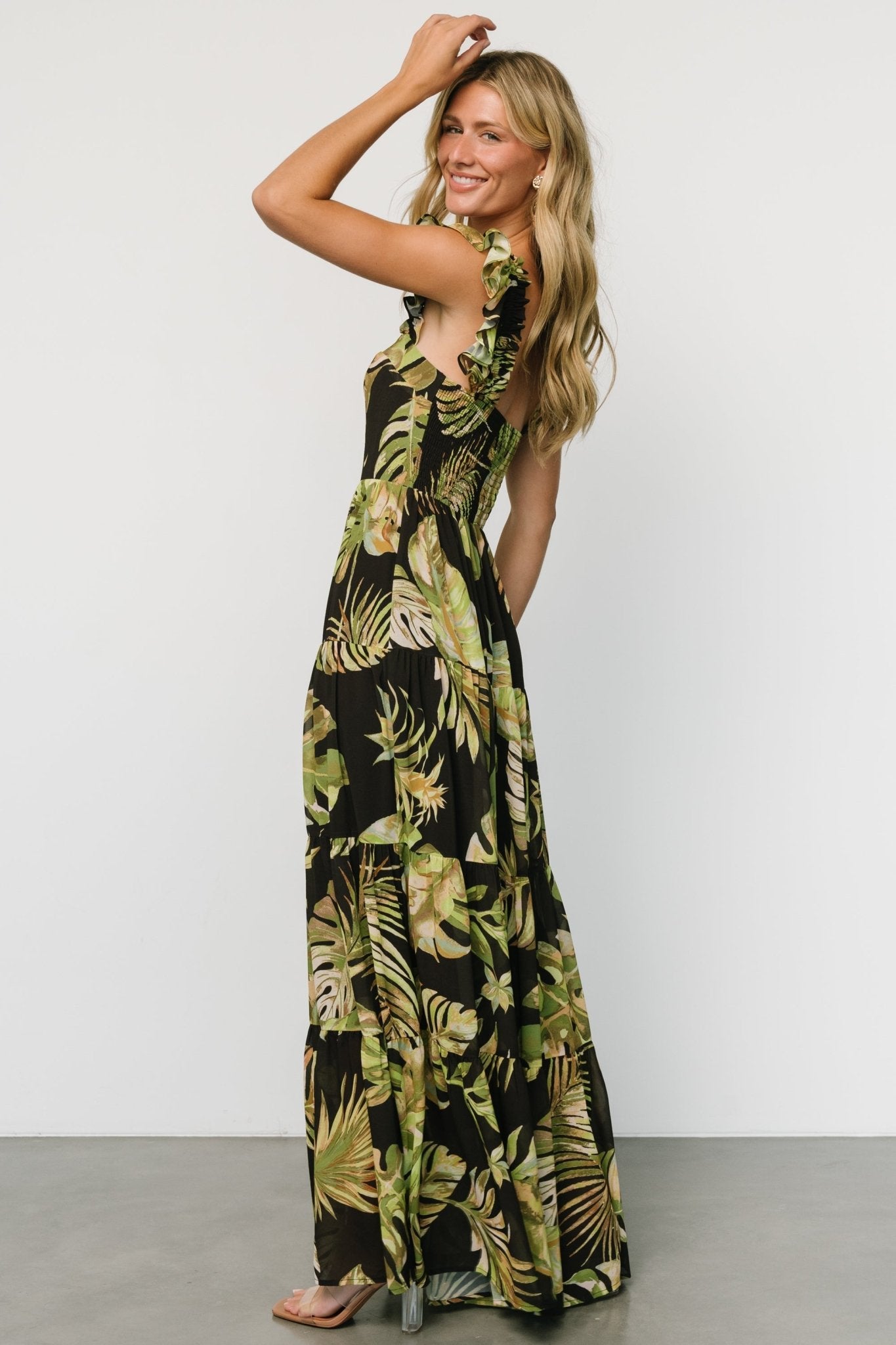 Encinitas Maxi Dress | Tropical Green + Black 2025 Unisex Cheap Pice