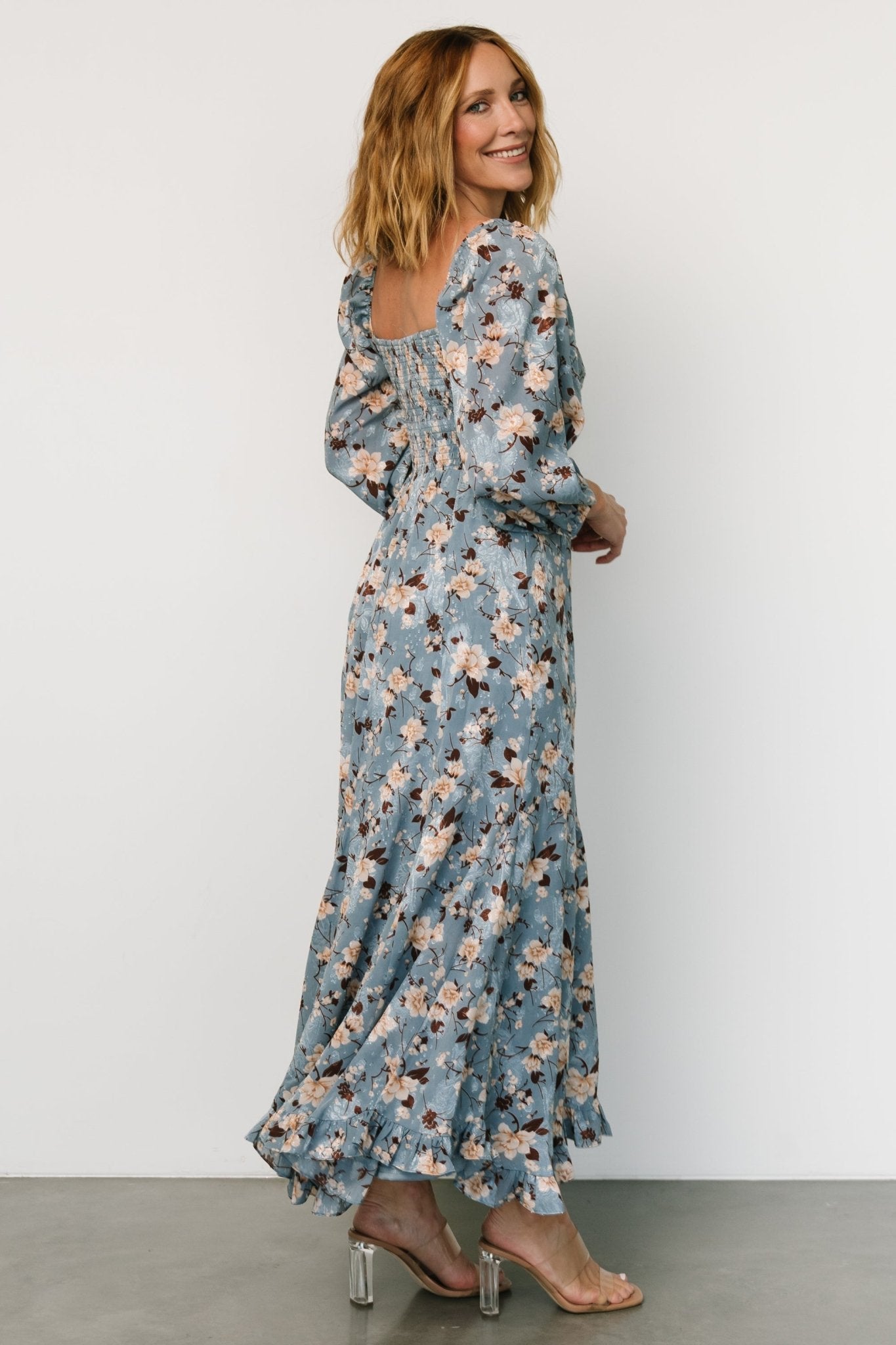 Estefania Maxi Dress | Blue + Peach Floral Sale Footlocker