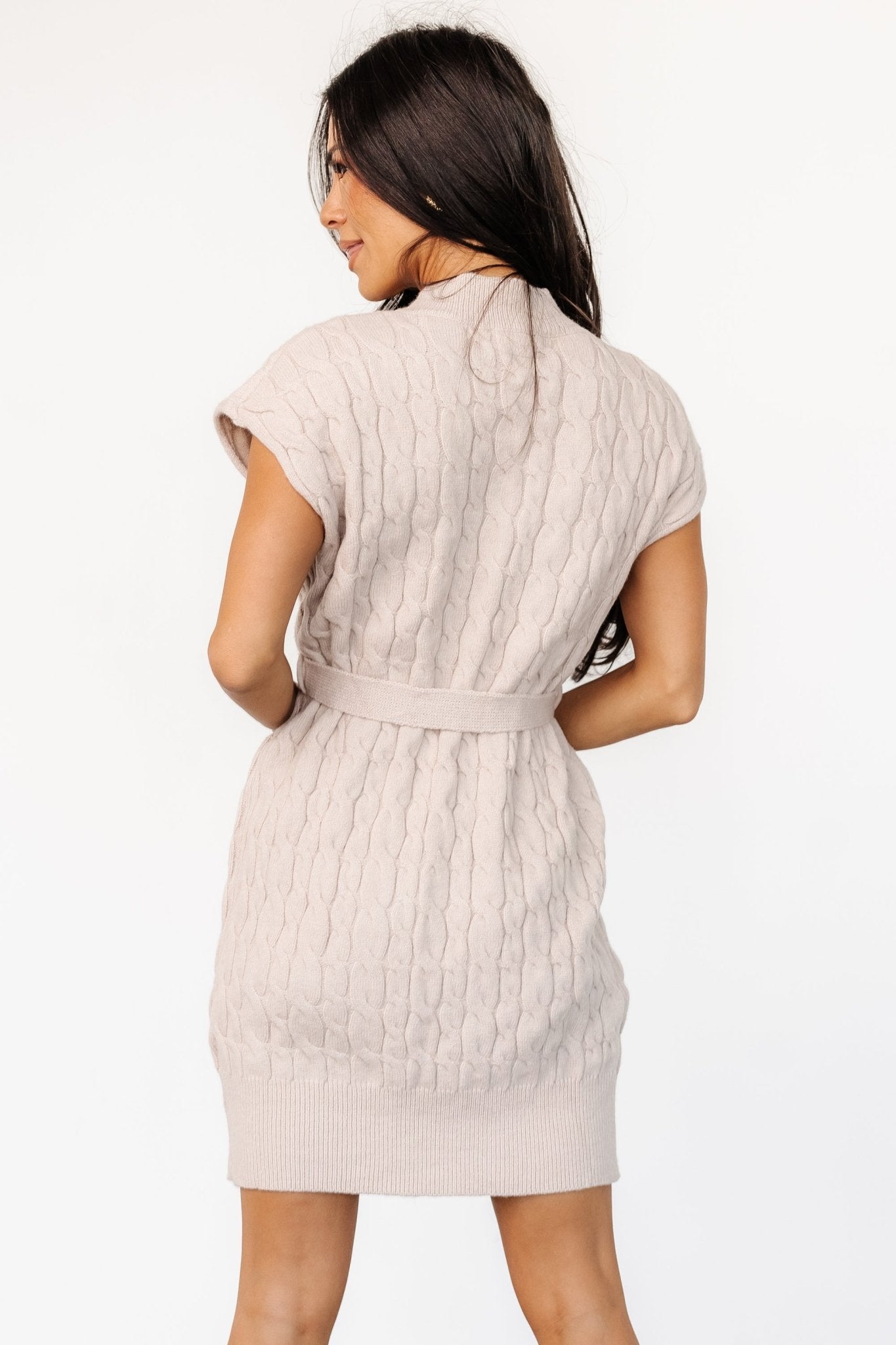 Kambri Cable Knit Sweater Dress | Oatmeal For Nice Cheap Price