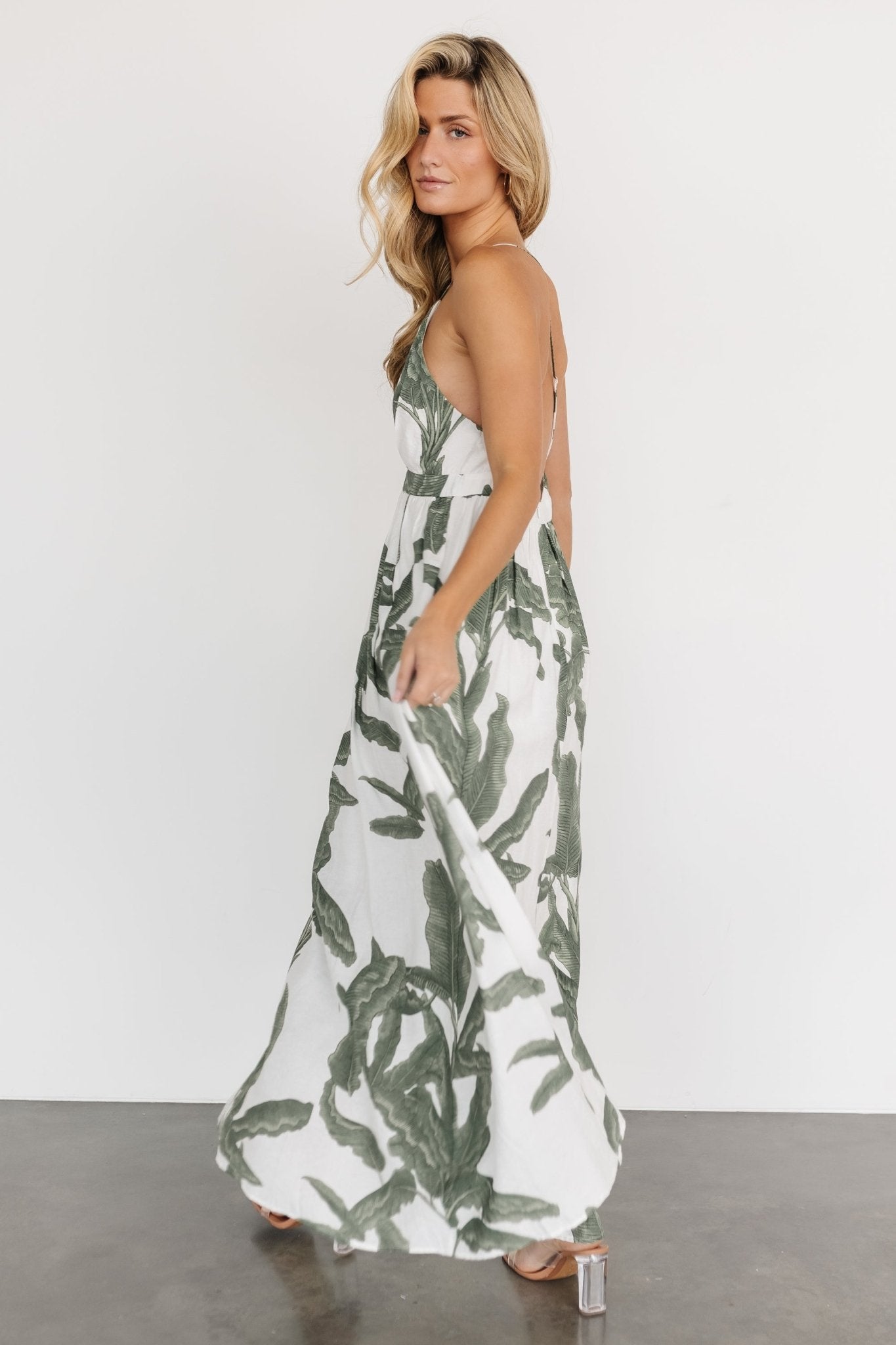 Miramar Maxi Dress | Green Print Cheap Pirce