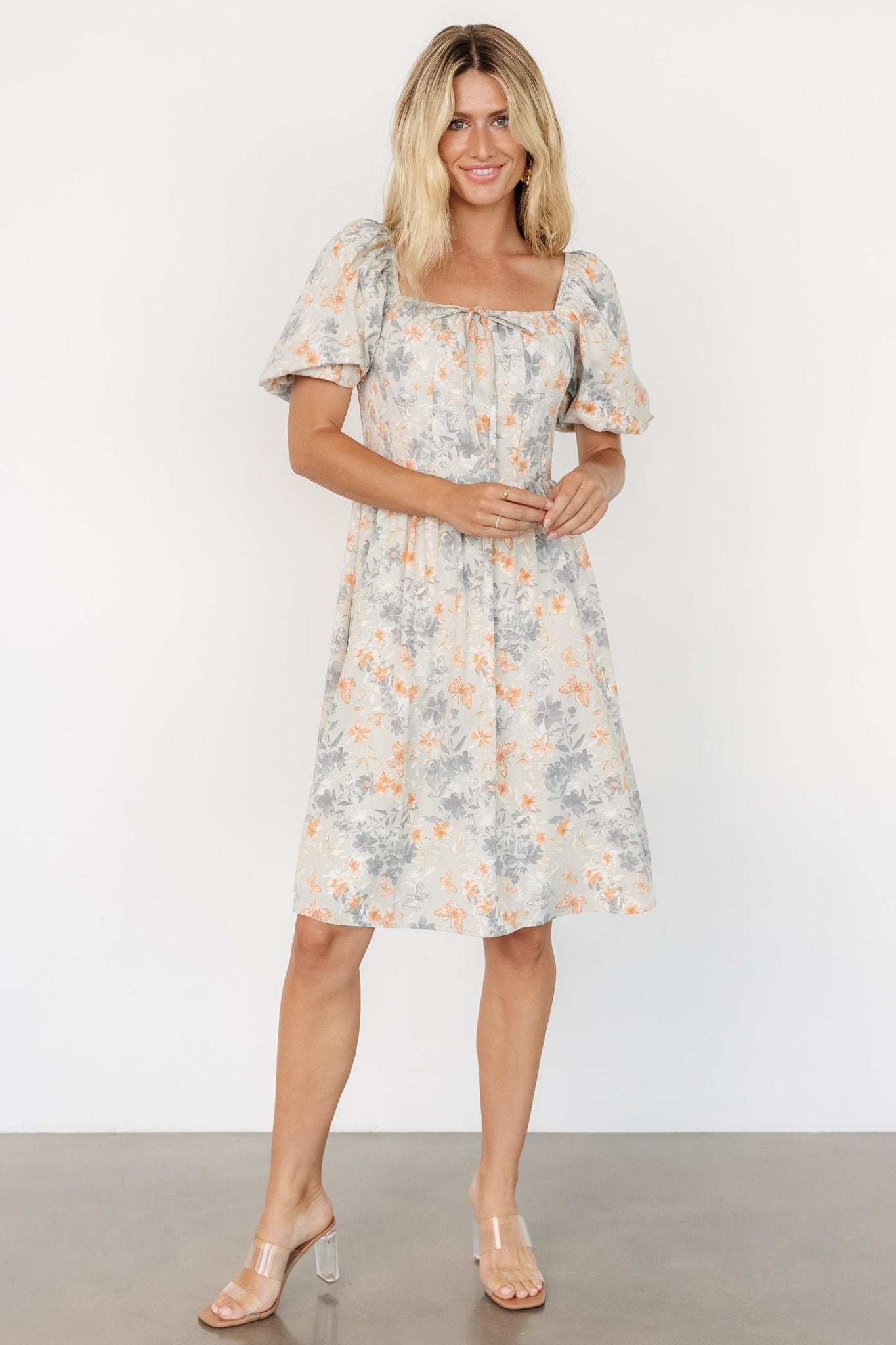 Sonnet Short Dress | Dusty Blue Print Free Shipping Eastbay