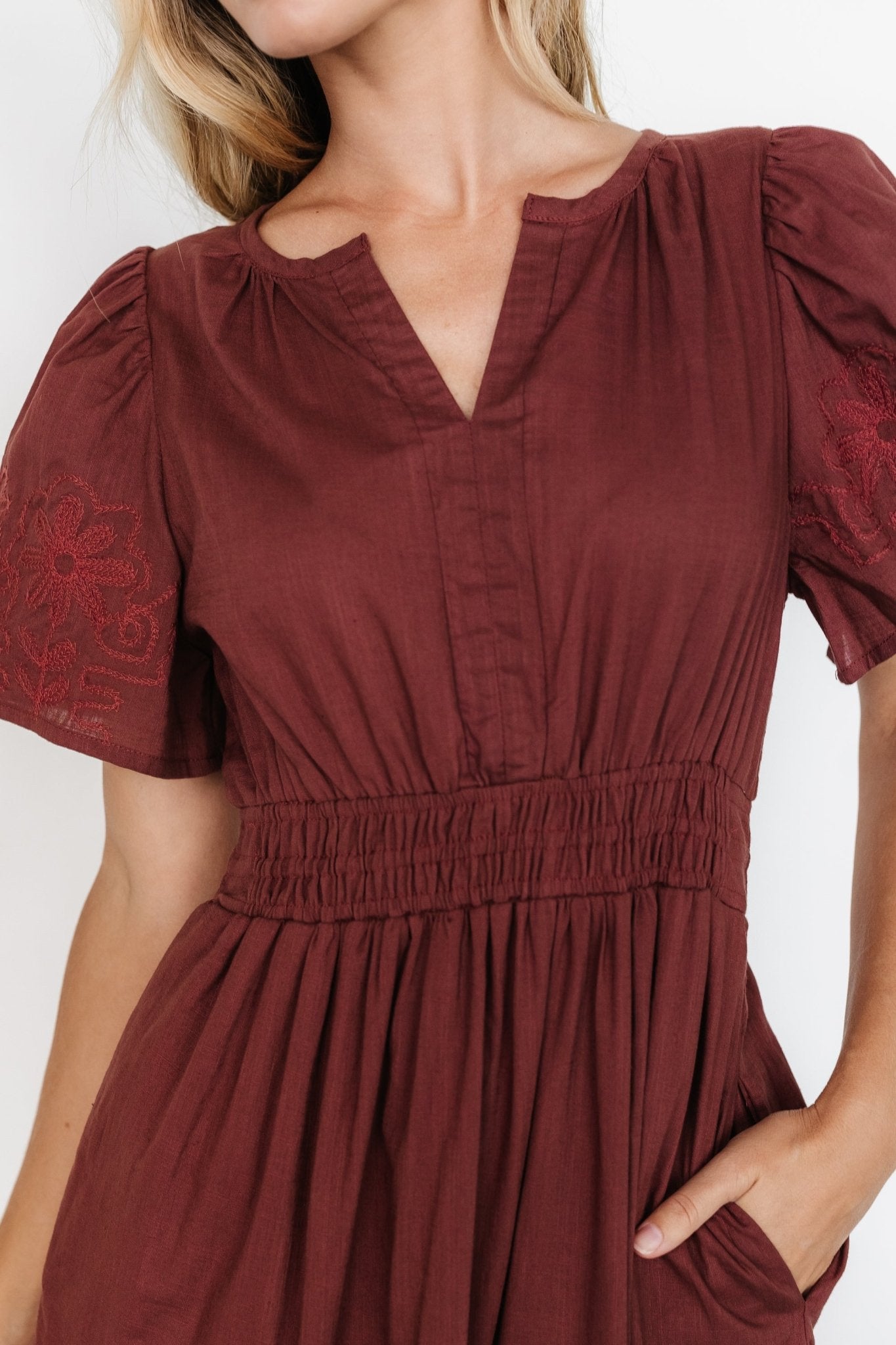 Kennedy Embroidered Maxi Dress | Marsala Comfortable Cheap Online