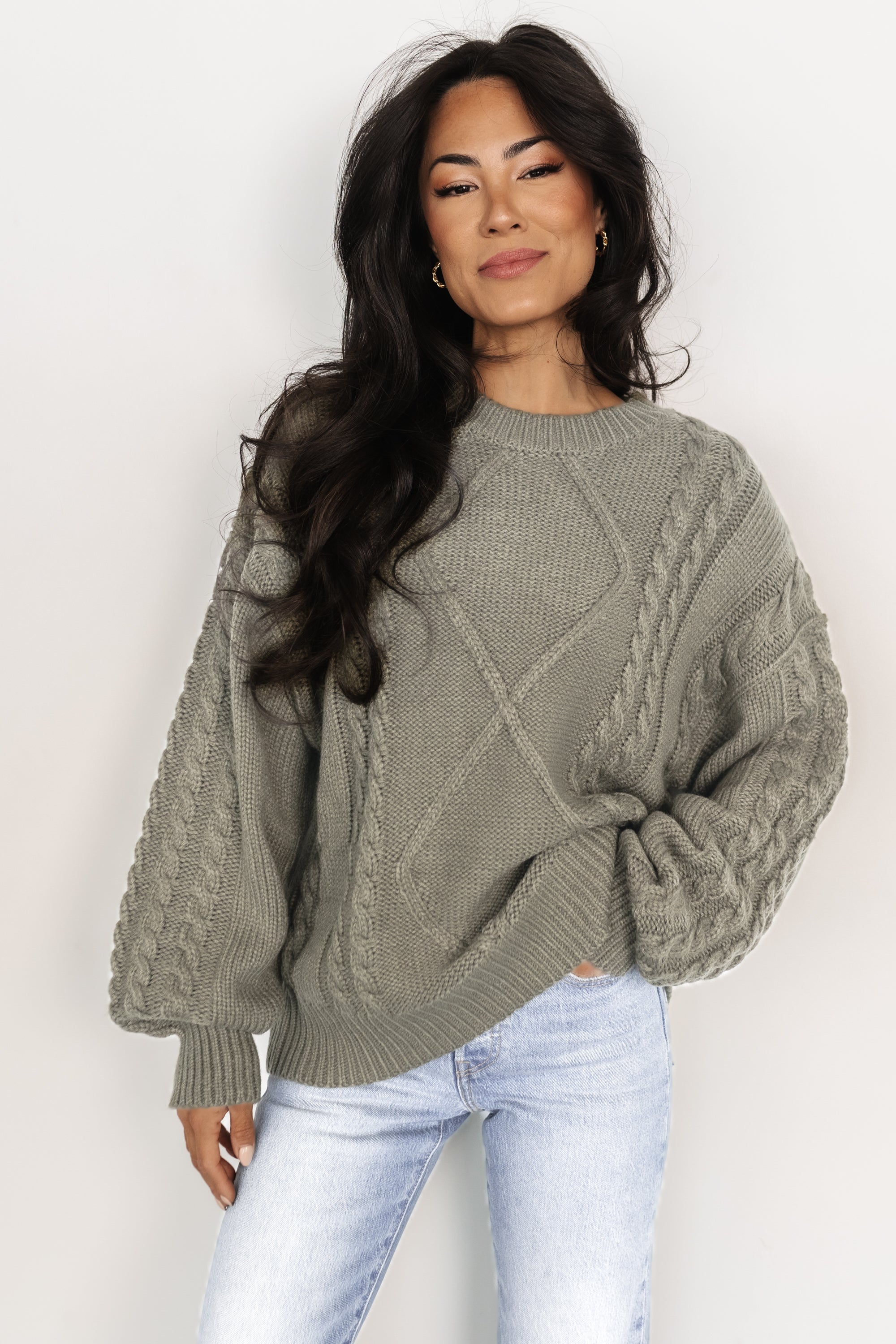 Mona Knit Sweater | Olive Buy Cheap Explore