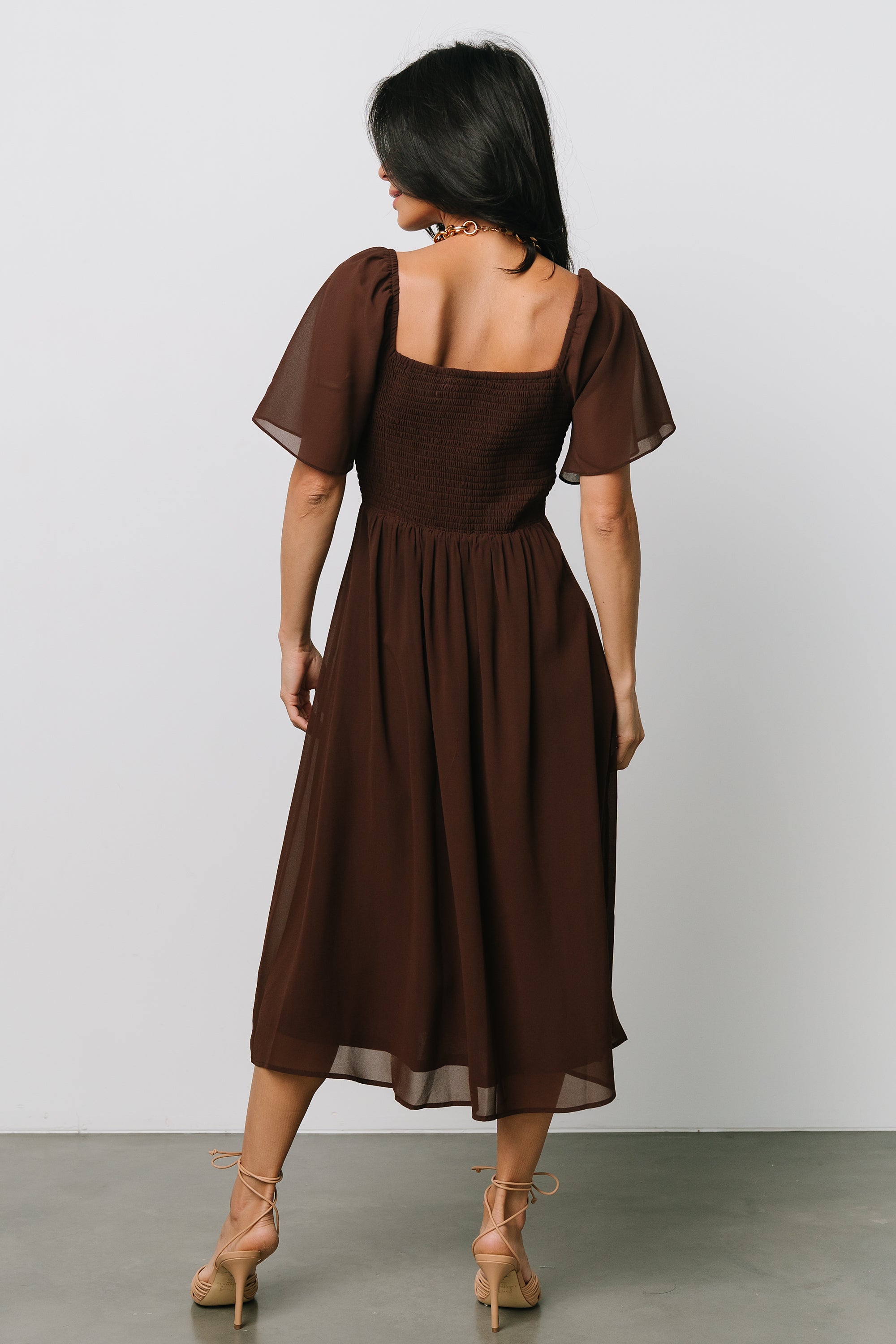 Colette Sweetheart Midi Dress | Espresso Buy Cheap Genuine