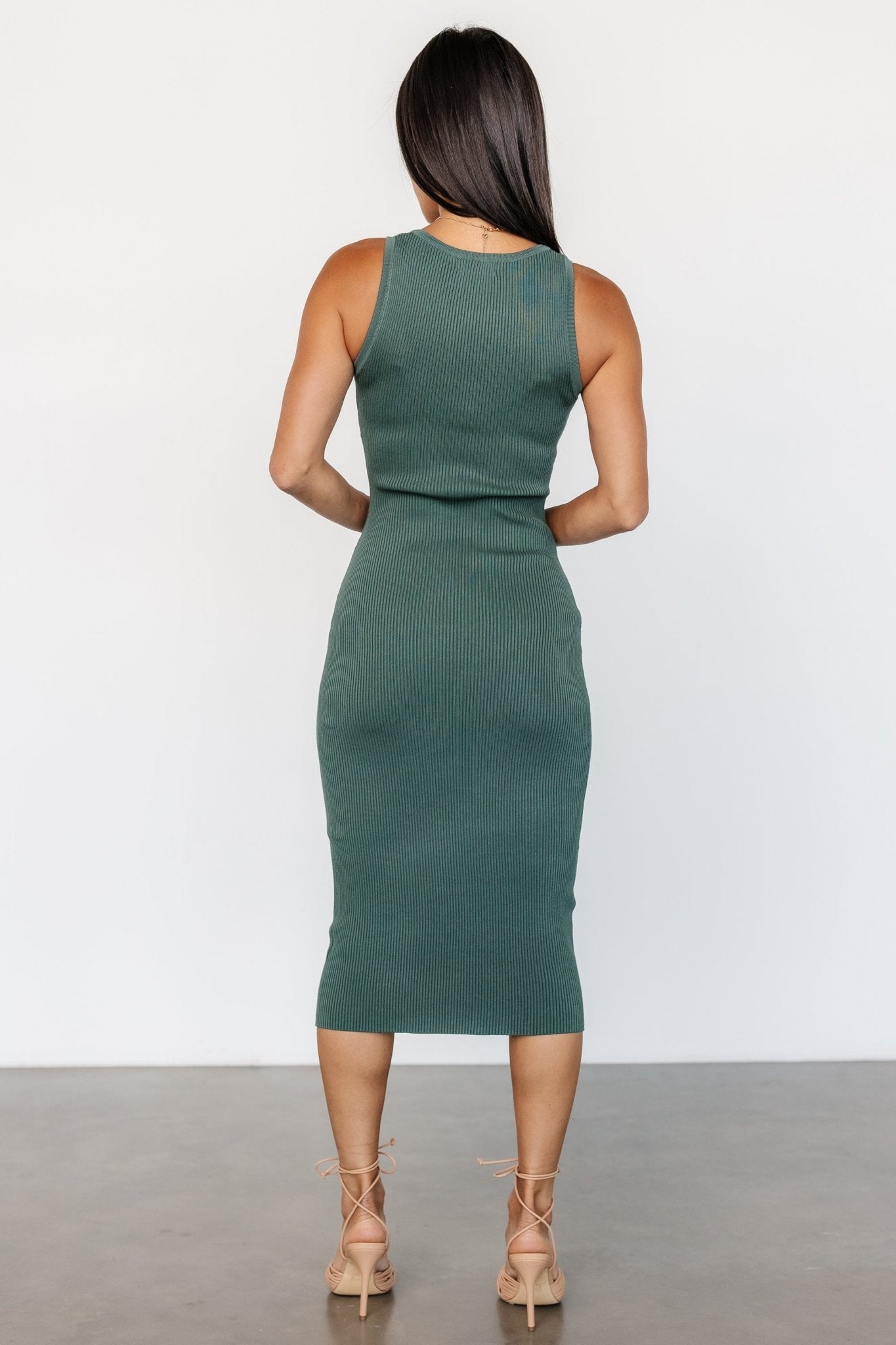 Bobbie Snap Button Midi Dress | Green Pices Cheap Pice