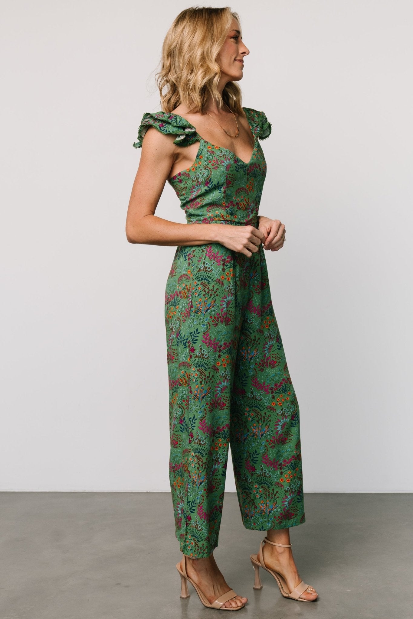 Chora Jumpsuit | Green Multi Clearance Online Online