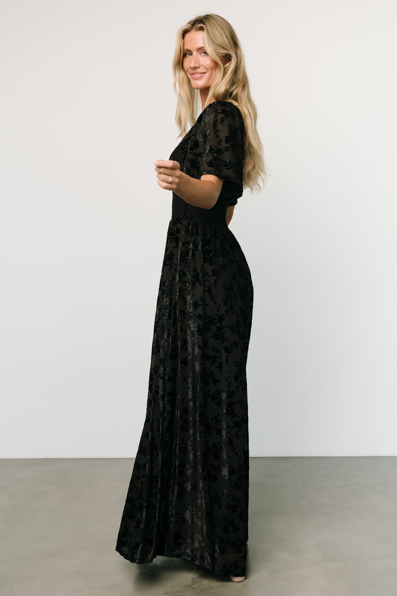 Veronica Velvet Maxi Dress | Black Big Discount Online