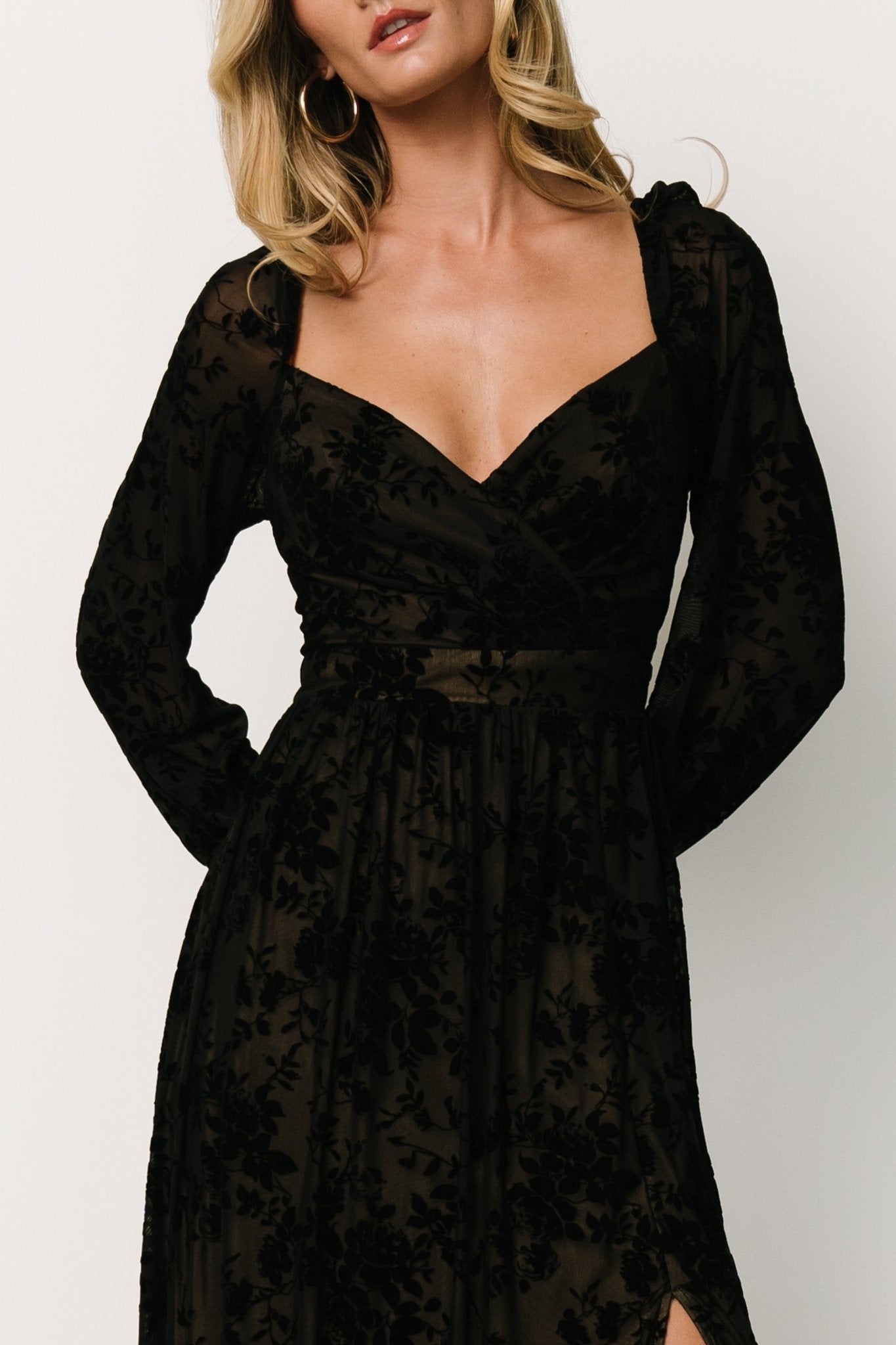 Mable Velvet Maxi Dress | Black Cheap Get To Buy