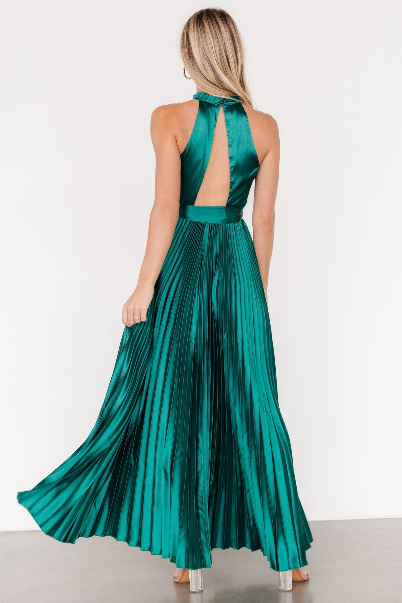 Capulet Pleated Maxi Dress | Emerald Fake Cheap Online