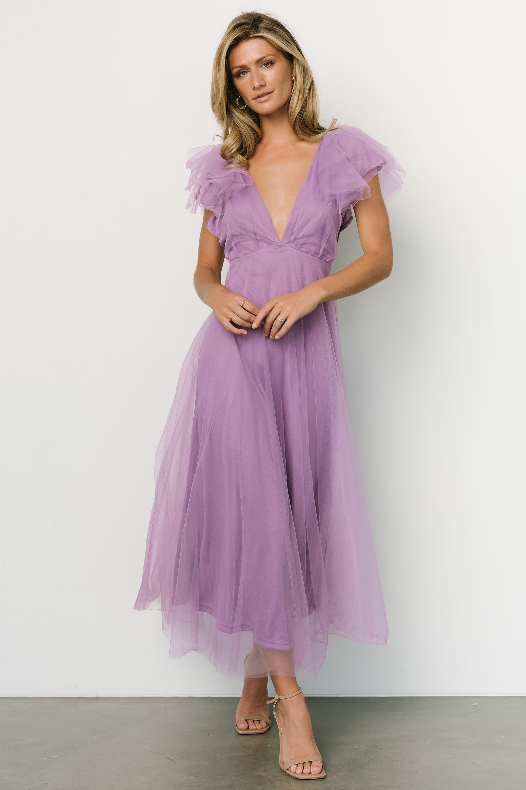 Annabella Tulle Dress | Lavender Cheap Sale Huge Surprise