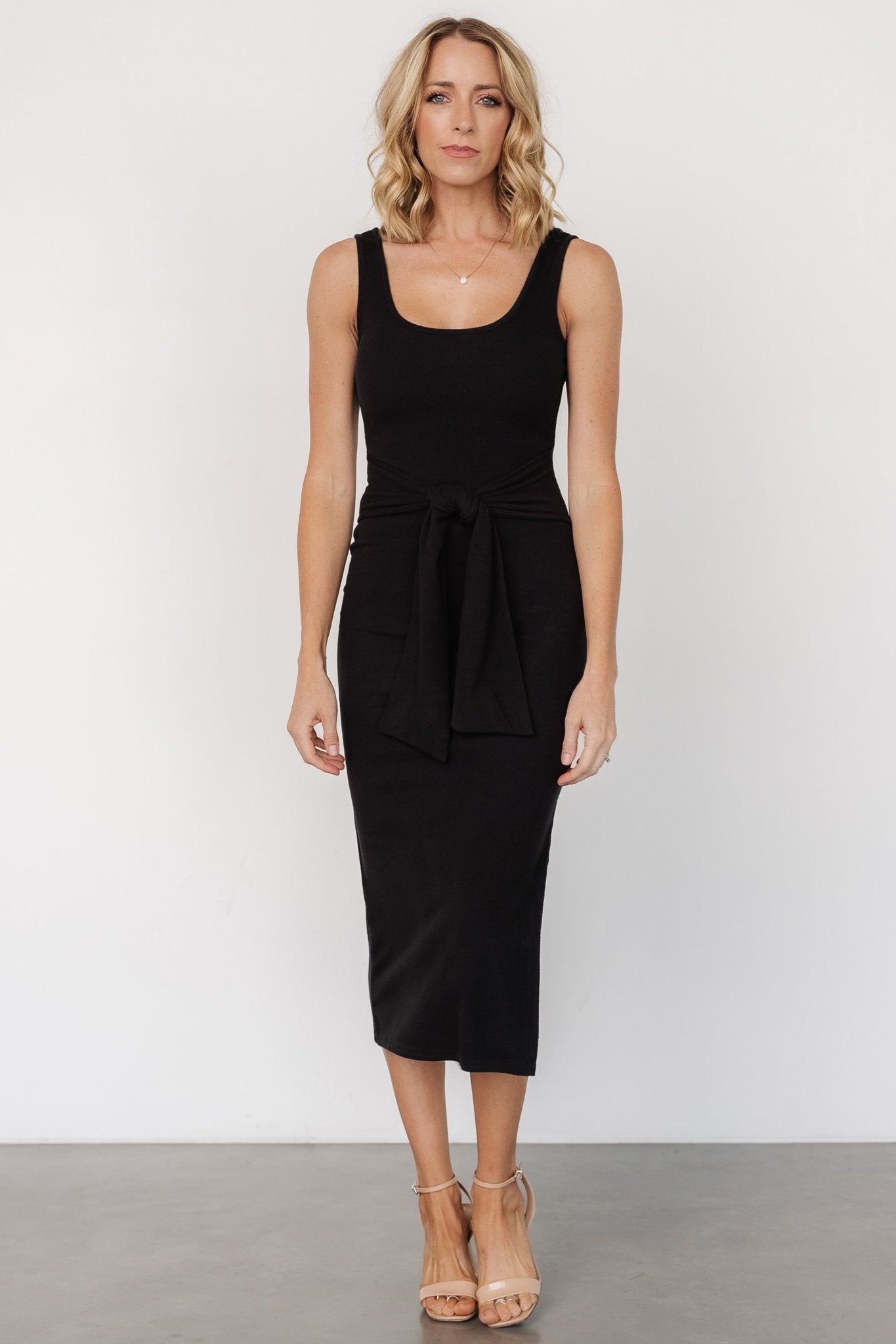 Kylee Front Tie Dress | Black Cheapest Sale Online