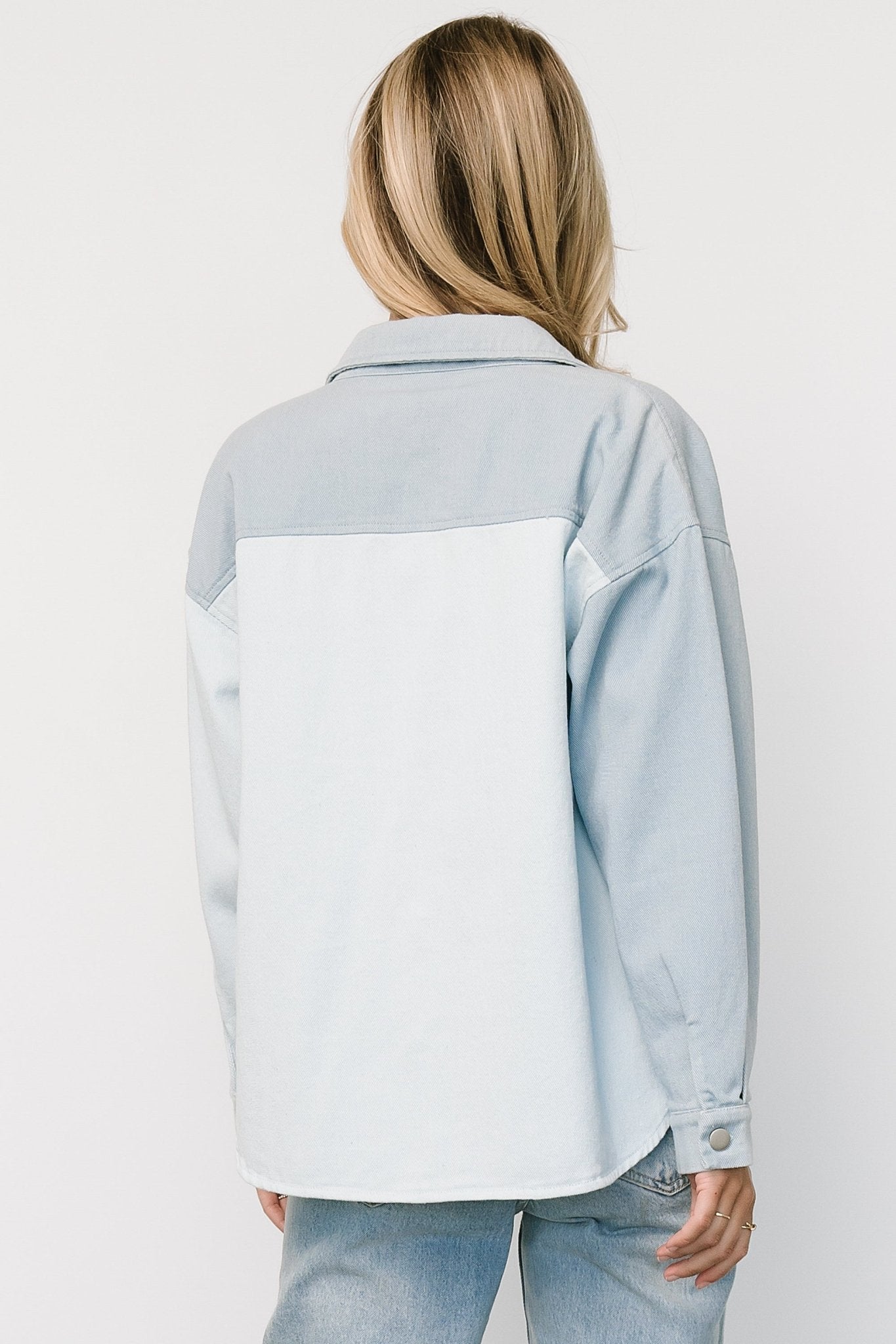 Rachel Two-Tone Shacket | Denim Nicekicks Online