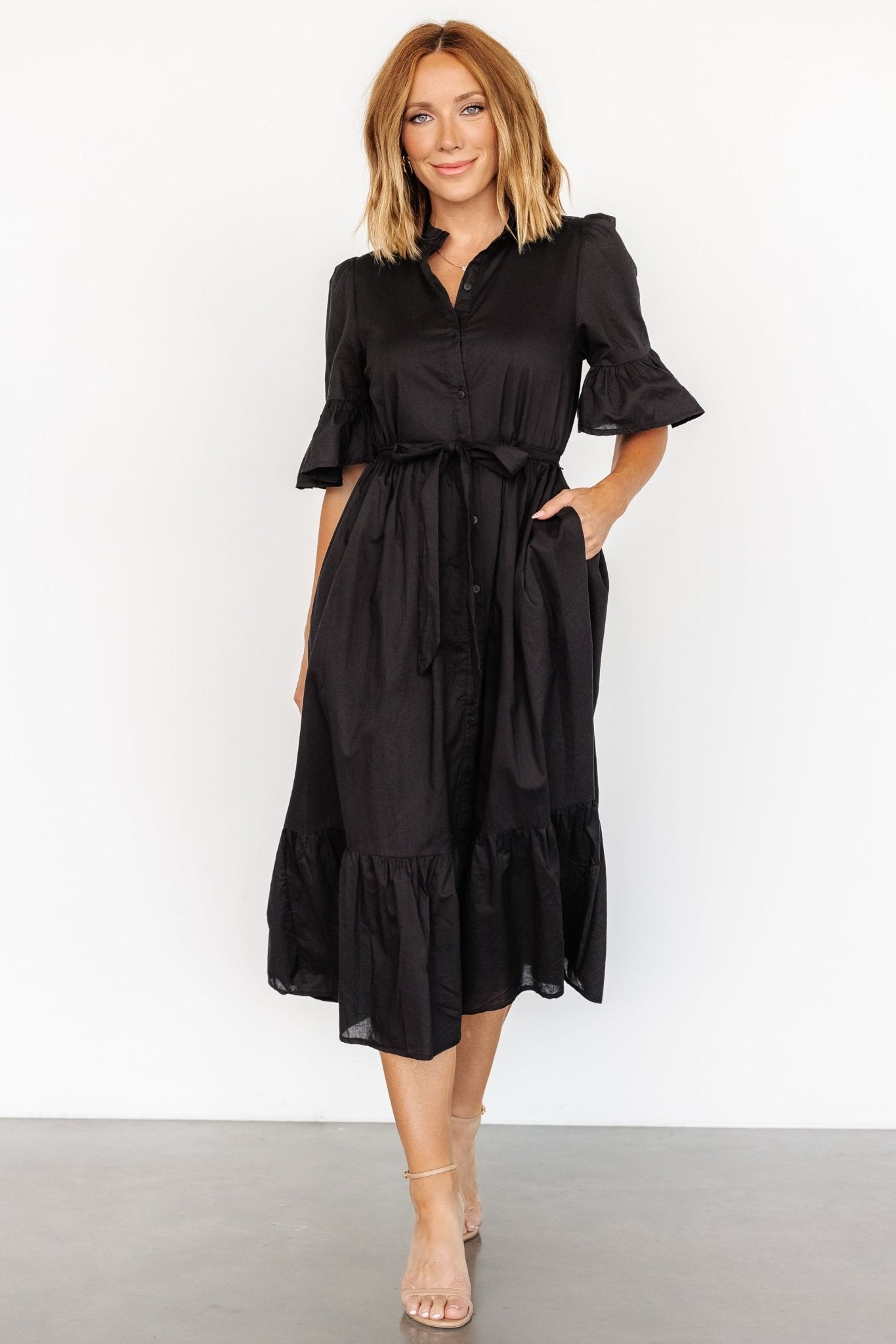 Mirielle Midi Dress | Black Discount Purchase