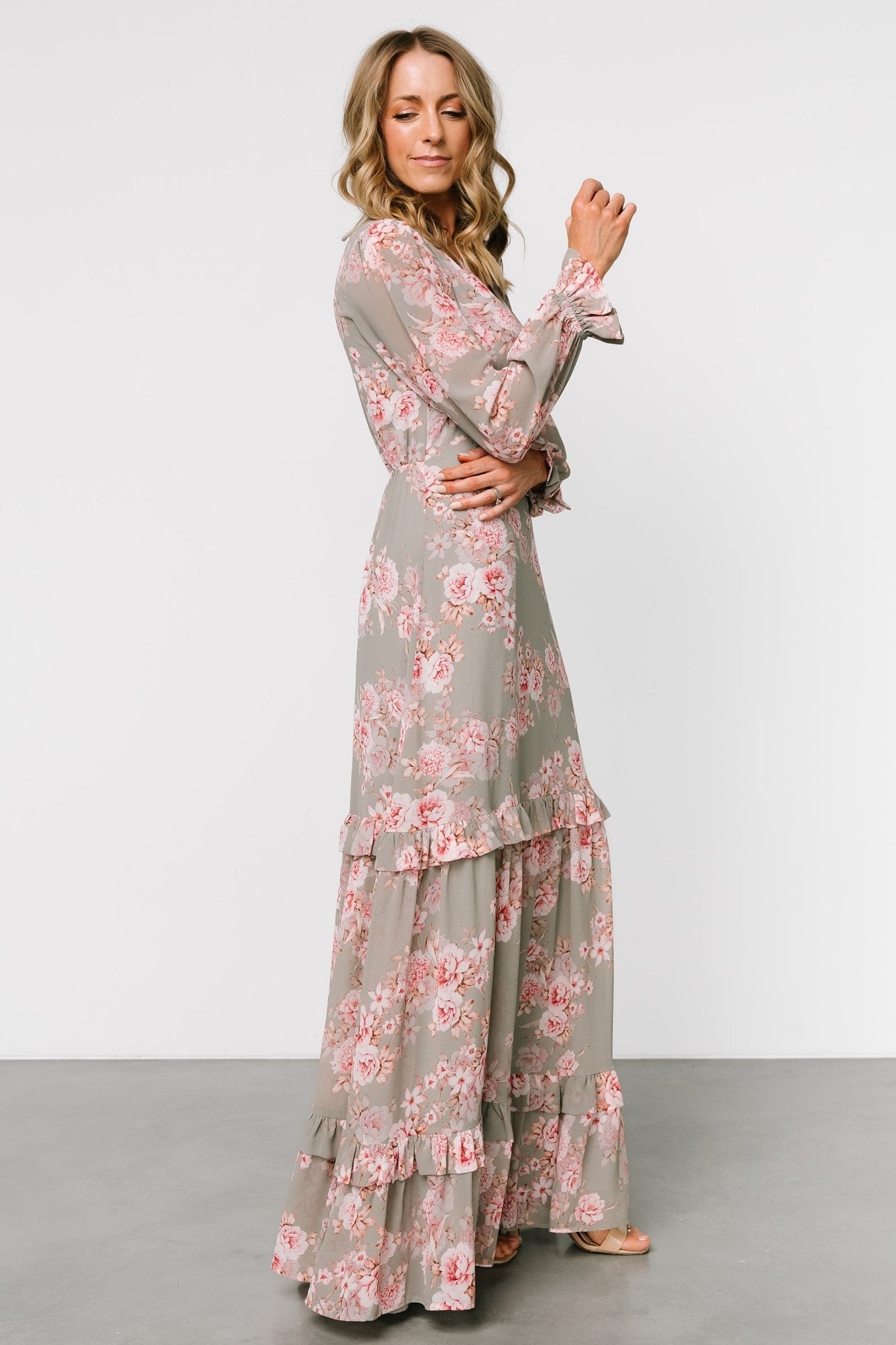 Liliana Maxi Dress | Dusty Sage + Rose Visa Payment For Sale