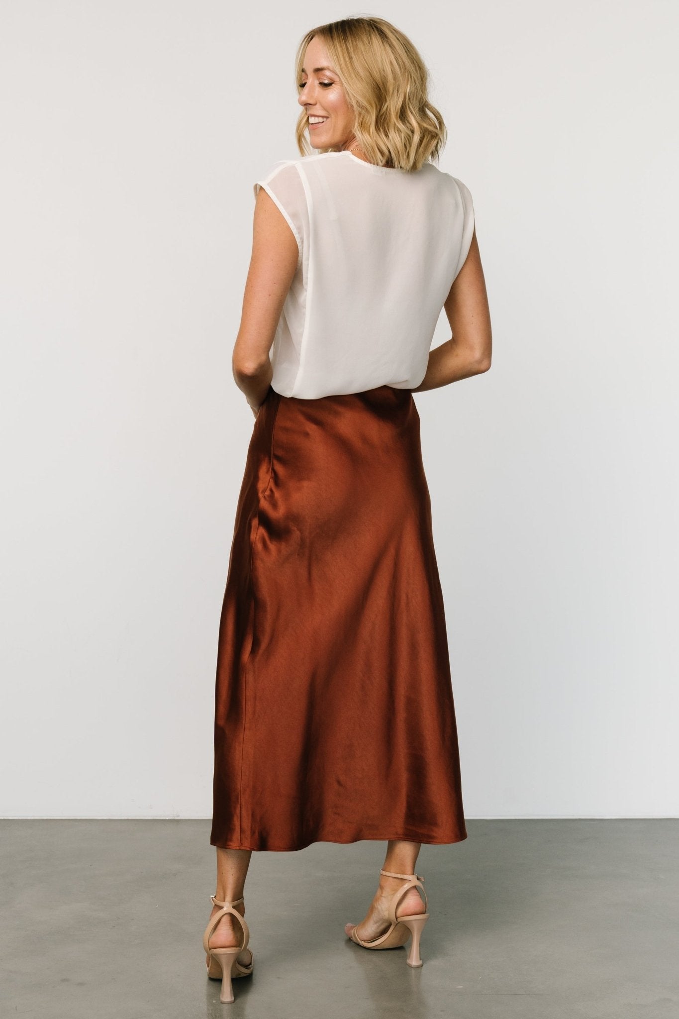 Celeste Satin Midi Skirt | Spice Cheap Sale Perfect