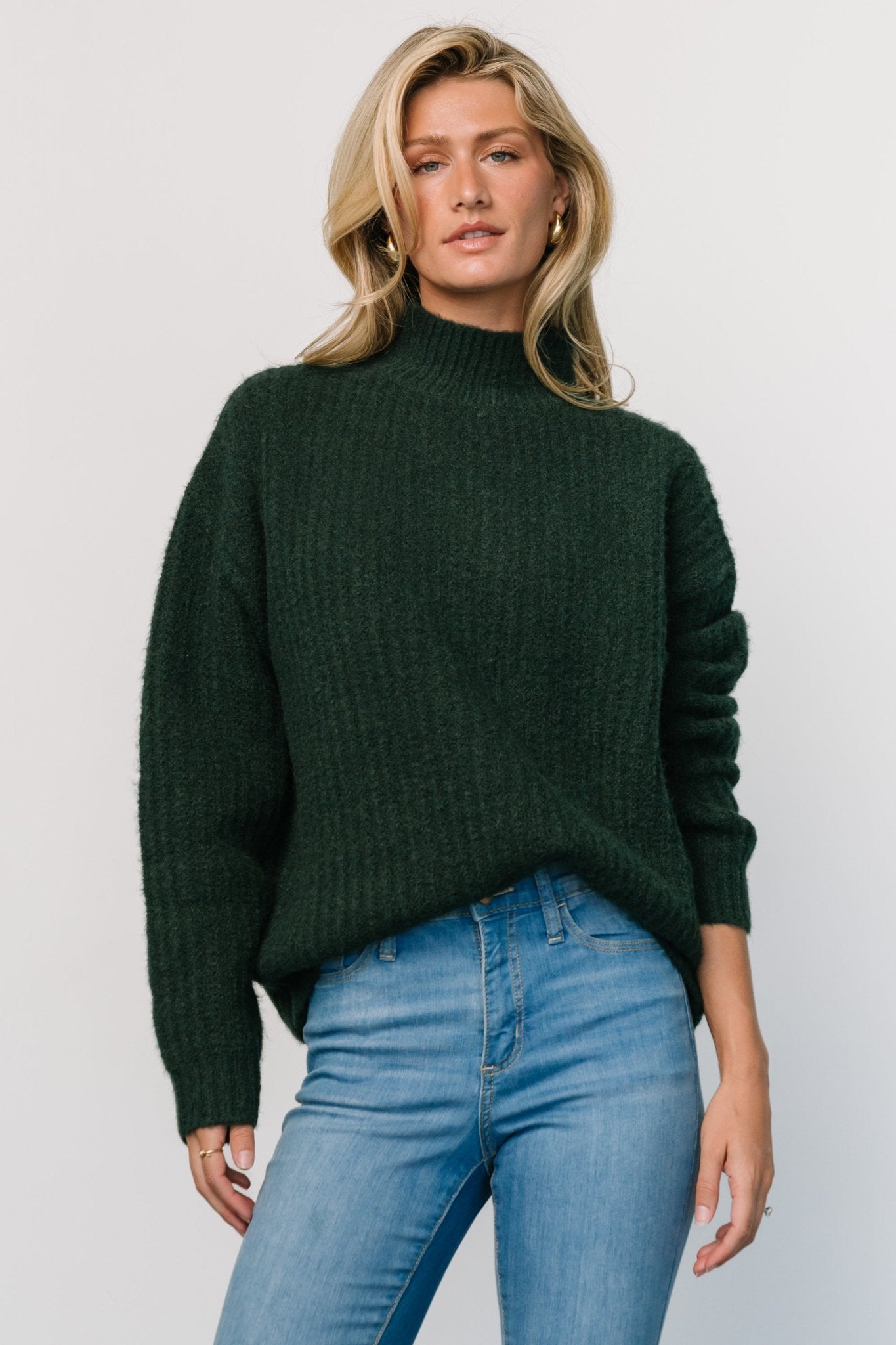 Fallon Sweater | Dark Green Best Place Online