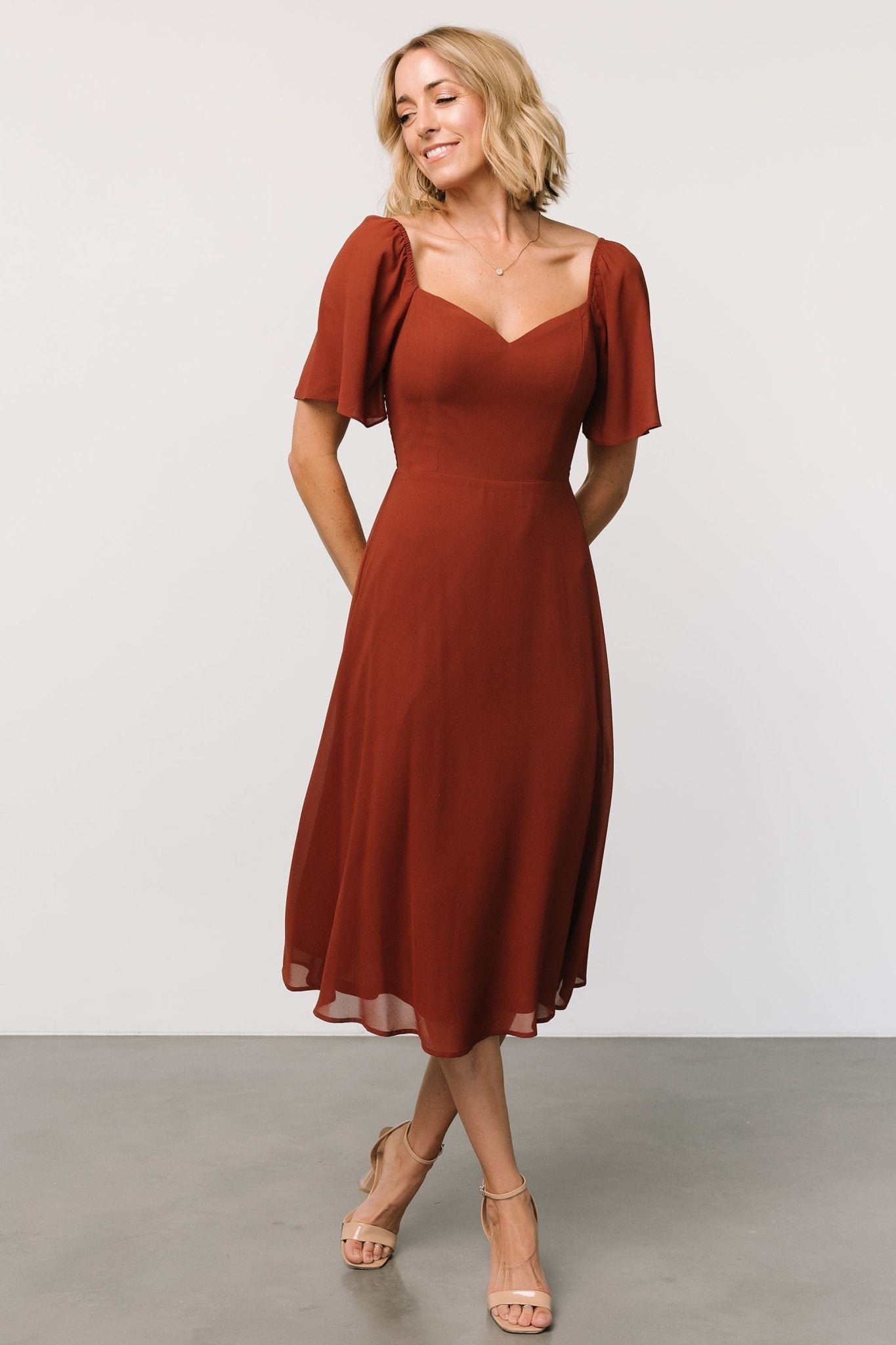 Colette Sweetheart Midi Dress | Cinnamon Fake Cheap Online