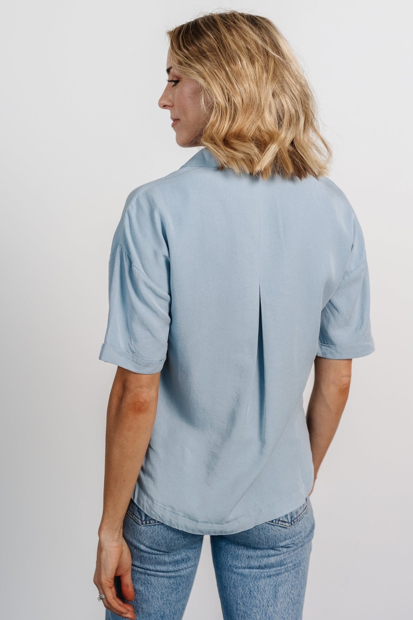 Kinsley Button Top | Light Denim Sale Explore