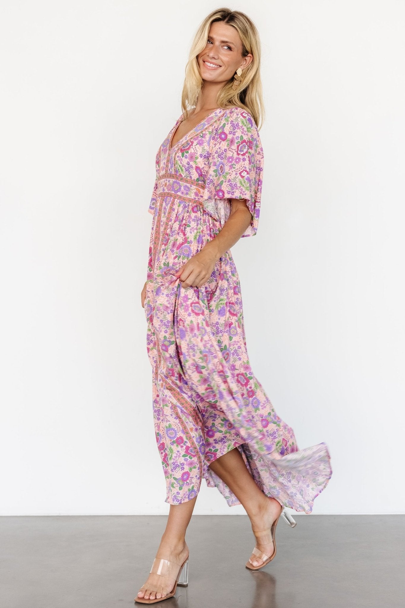 Elissa Maxi Dress | Pink Multi Floral Fashionable Sale Online