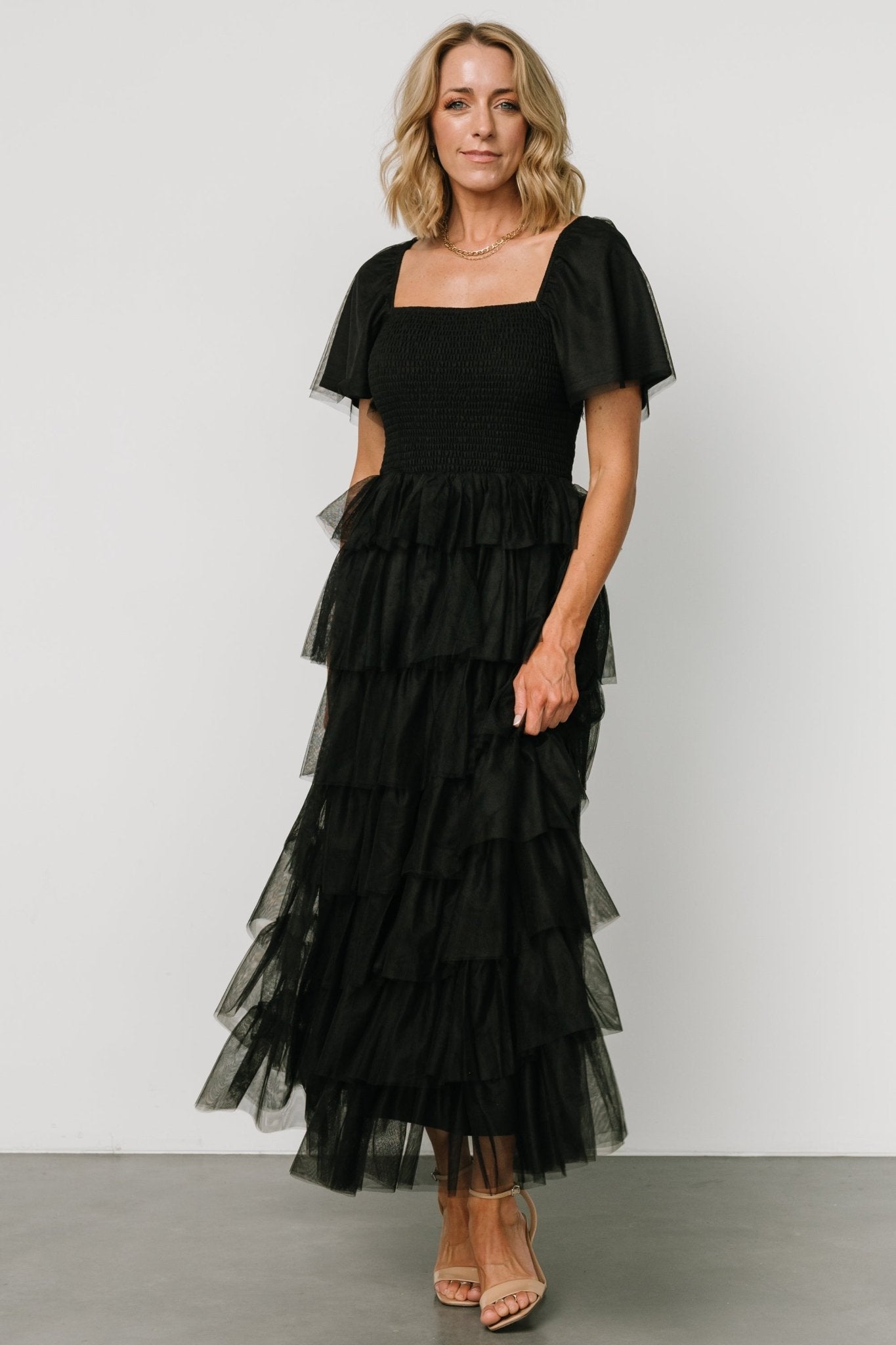 Cherise Tulle Tiered Dress | Black Buy Cheap Very Cheap