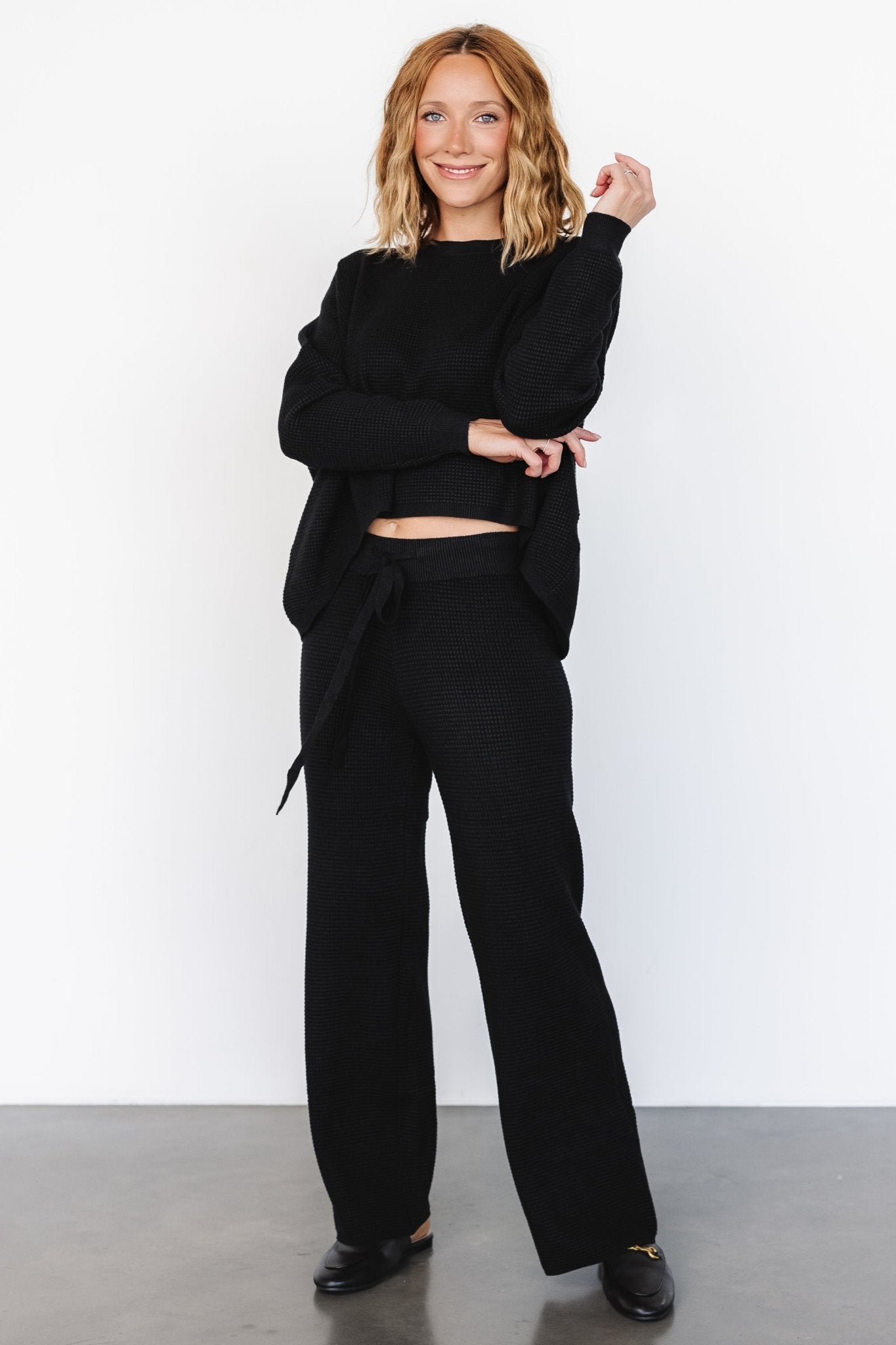 Owen Waffle Pants | Black Buy Cheap Shop