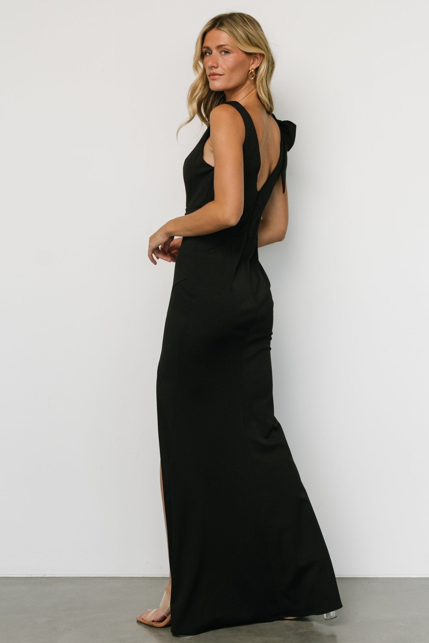 Angelique Fitted Gown | Black Clearance Footaction