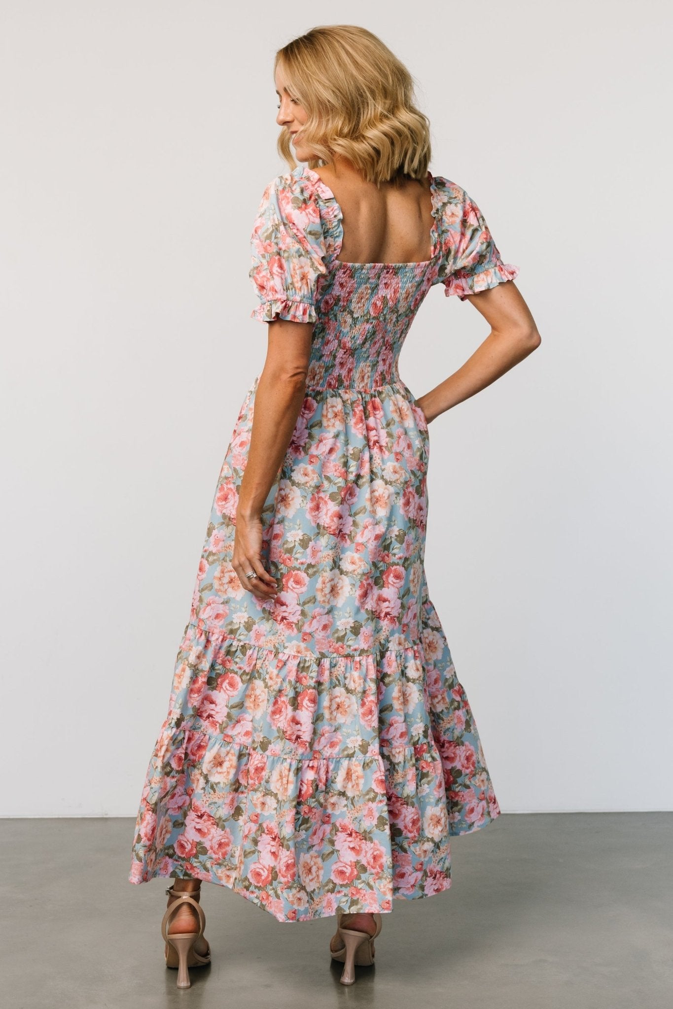 Tiana Maxi Dress | Vintage Blue + Pink Floral Cheap For Cheap