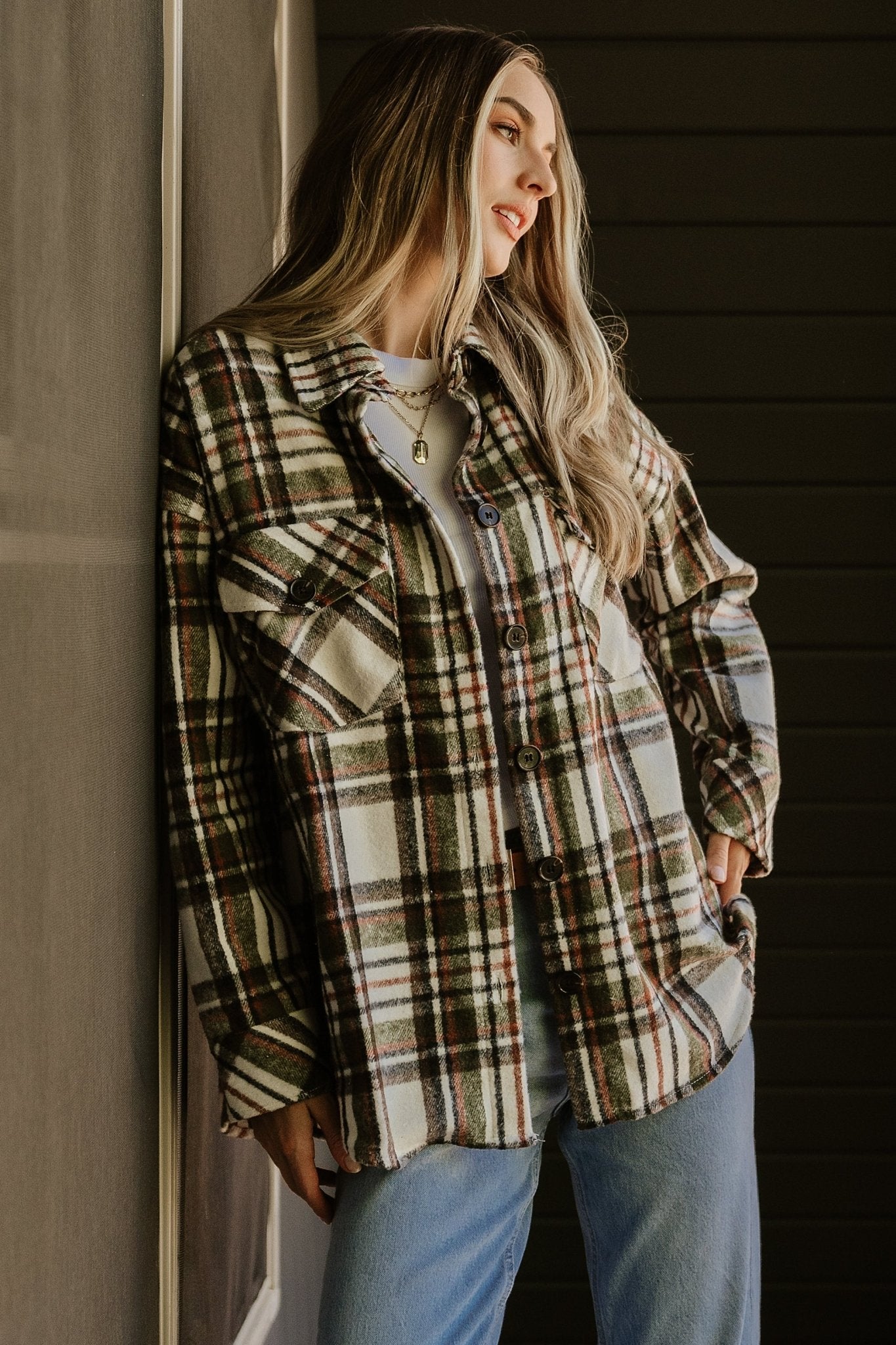 Polson Plaid Shacket | Ivory Multi Release Dates Authentic