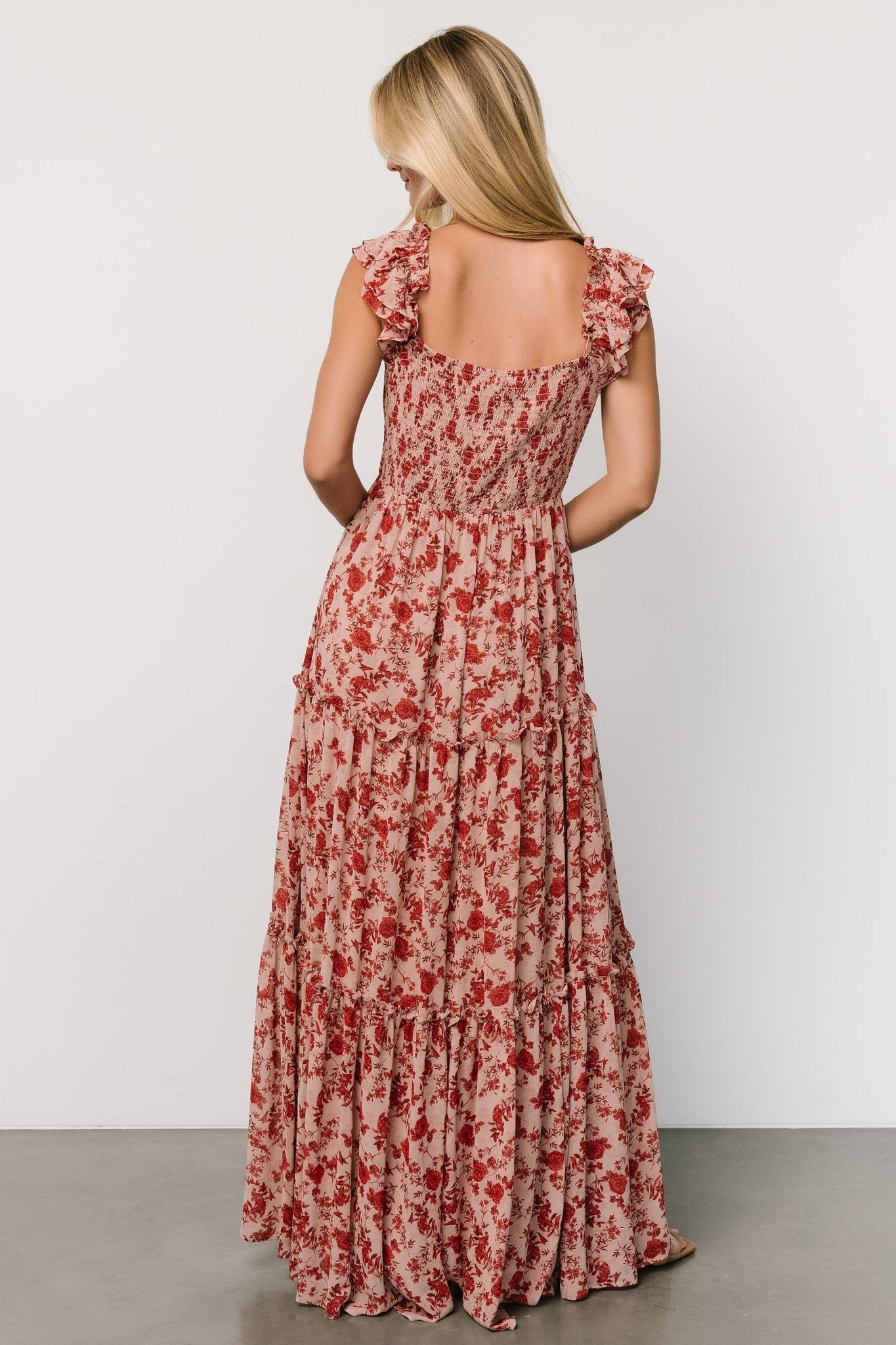 Martina Maxi Dress | Blush + Red Outlet Release Dates