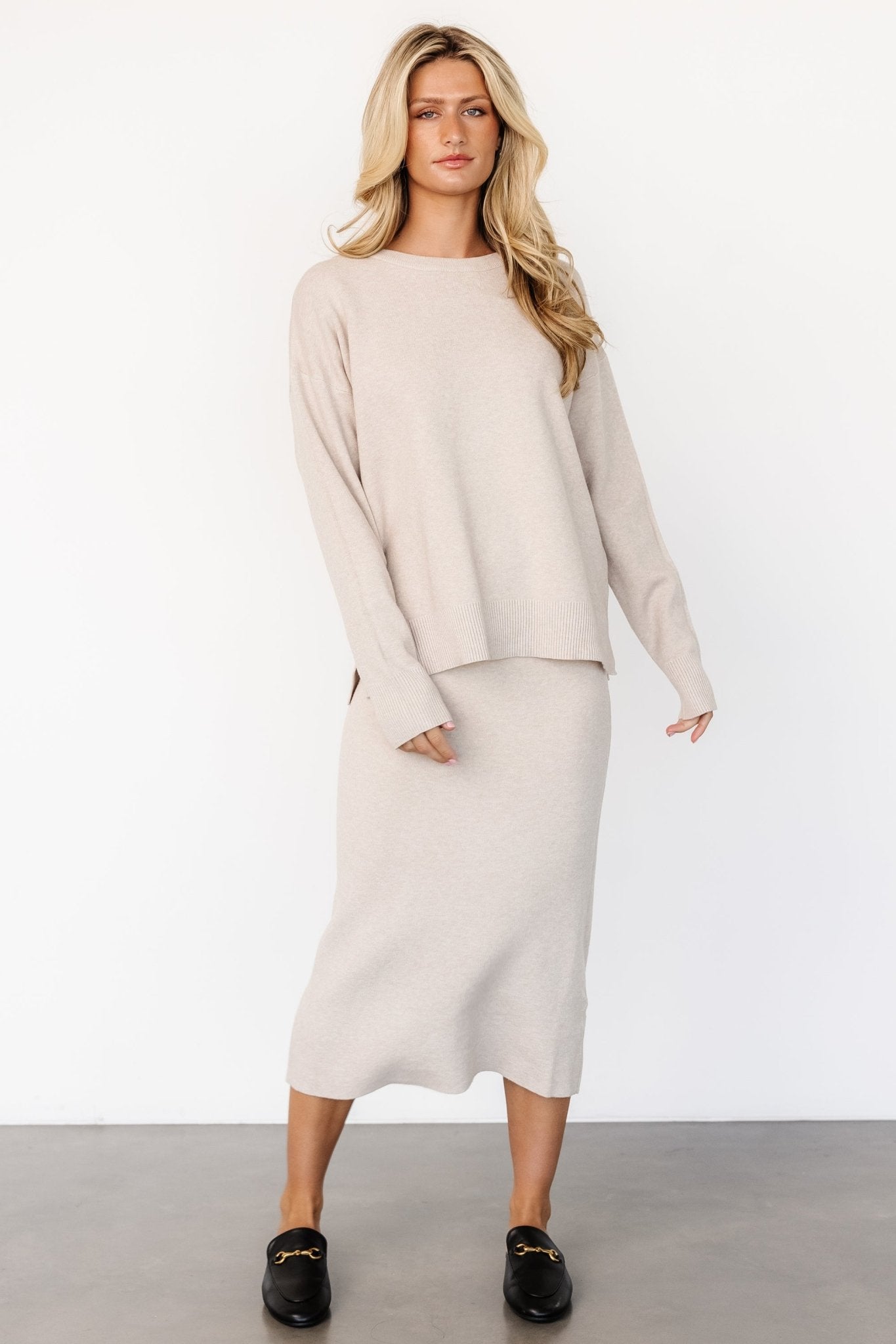 Ali Knit Skirt | Taupe Cheap Low Shipping