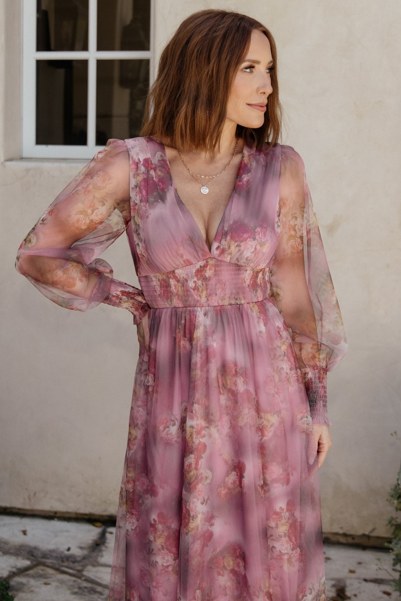 Layla Tulle Maxi Dress | Dusty Orchid Floral Free Shipping Good Selling