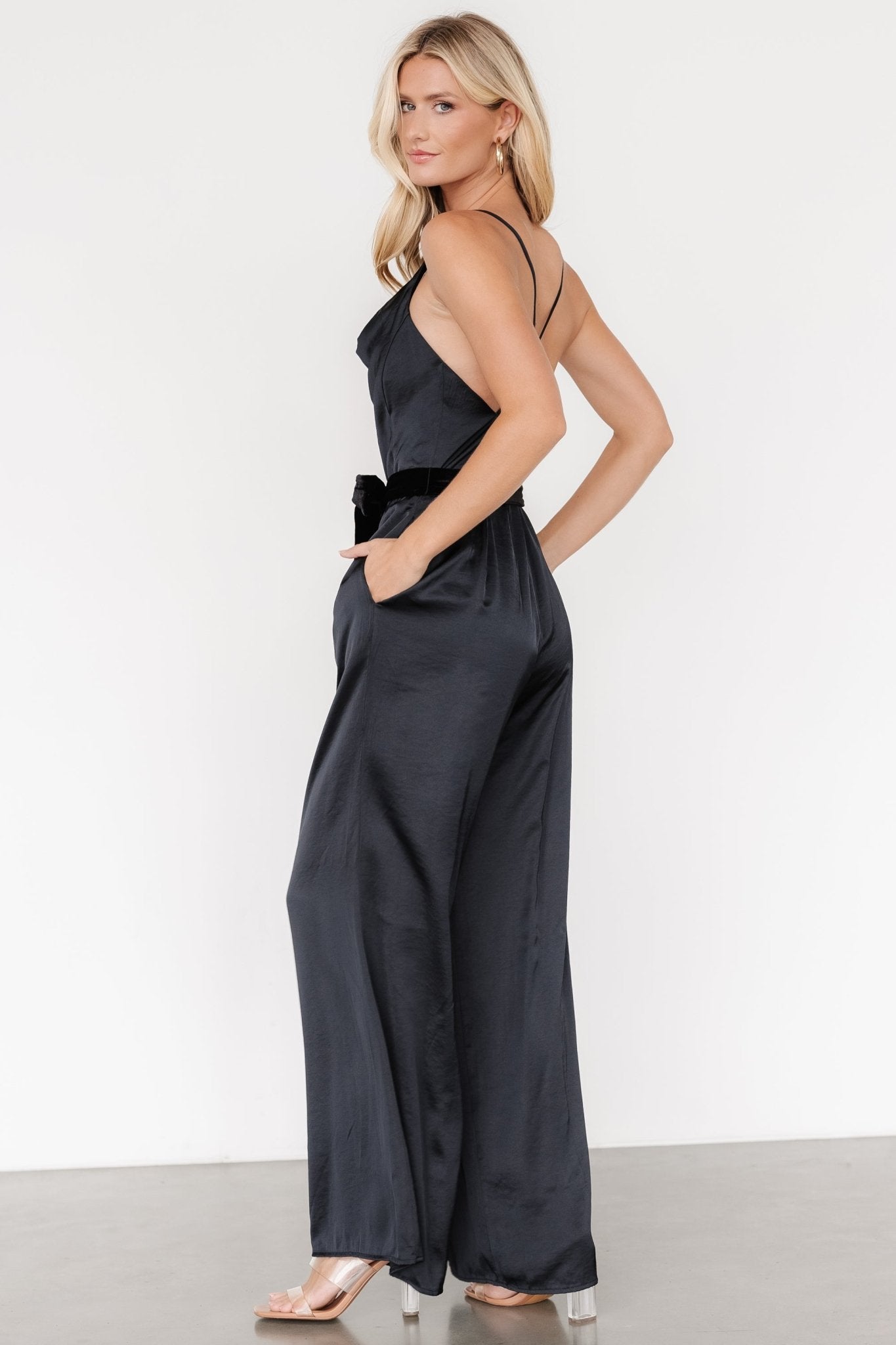 Rebel Satin Jumpsuit | Black Classic For Sale