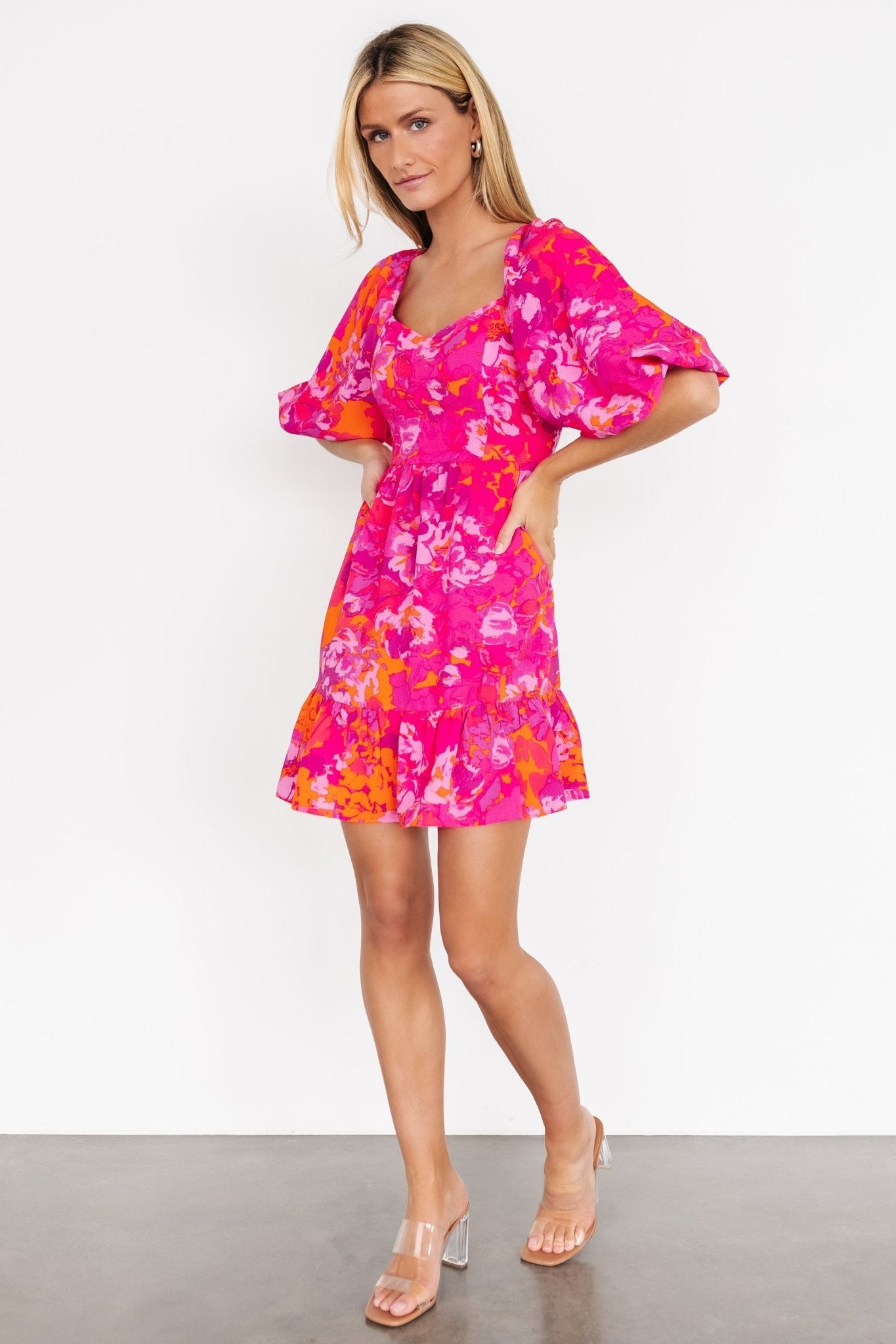 Levy Sweetheart Mini Dress | Fuchsia Multi Free Shipping Recommend