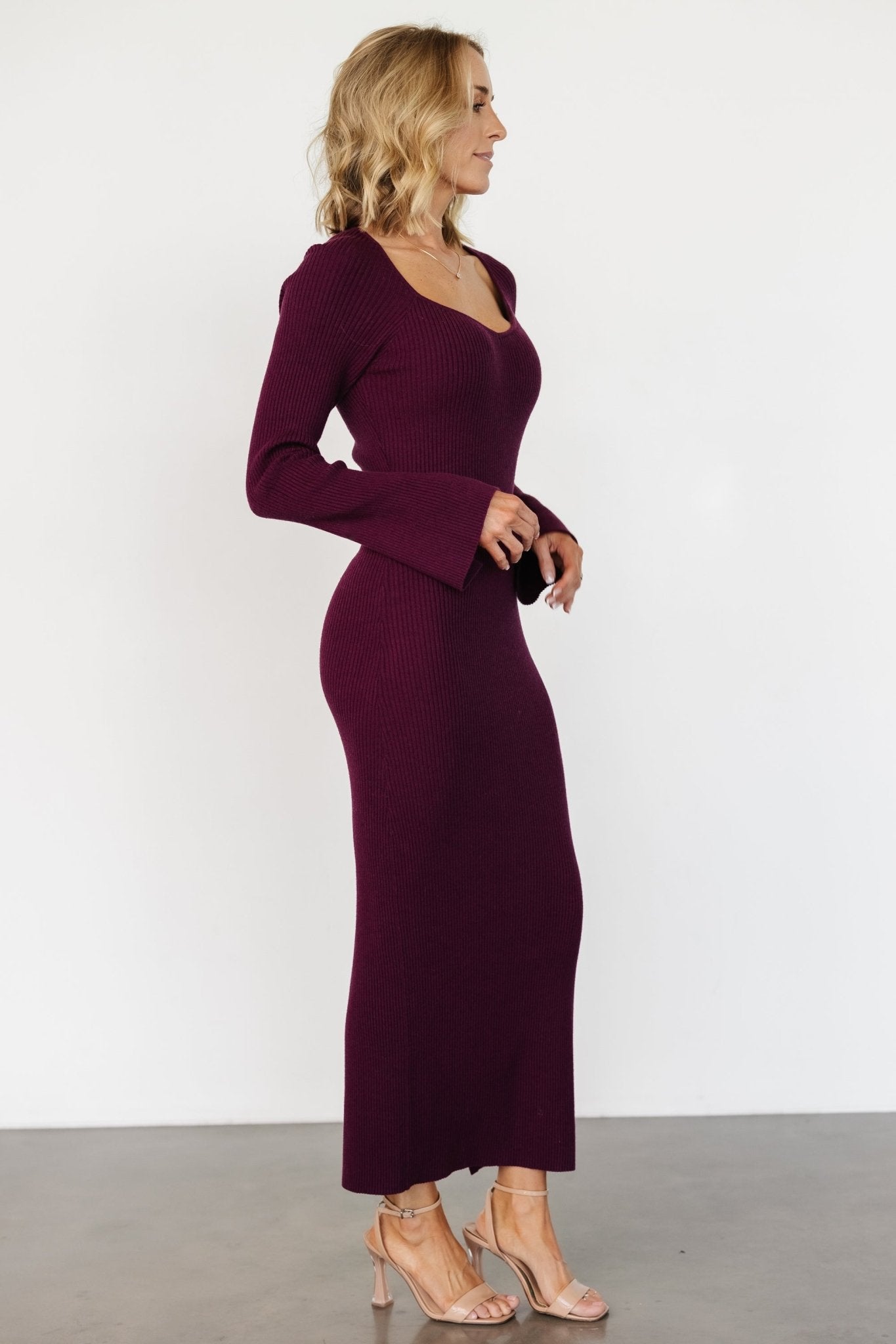 Marika Ribbed Dress | Wine Very Cheap Cheap Online