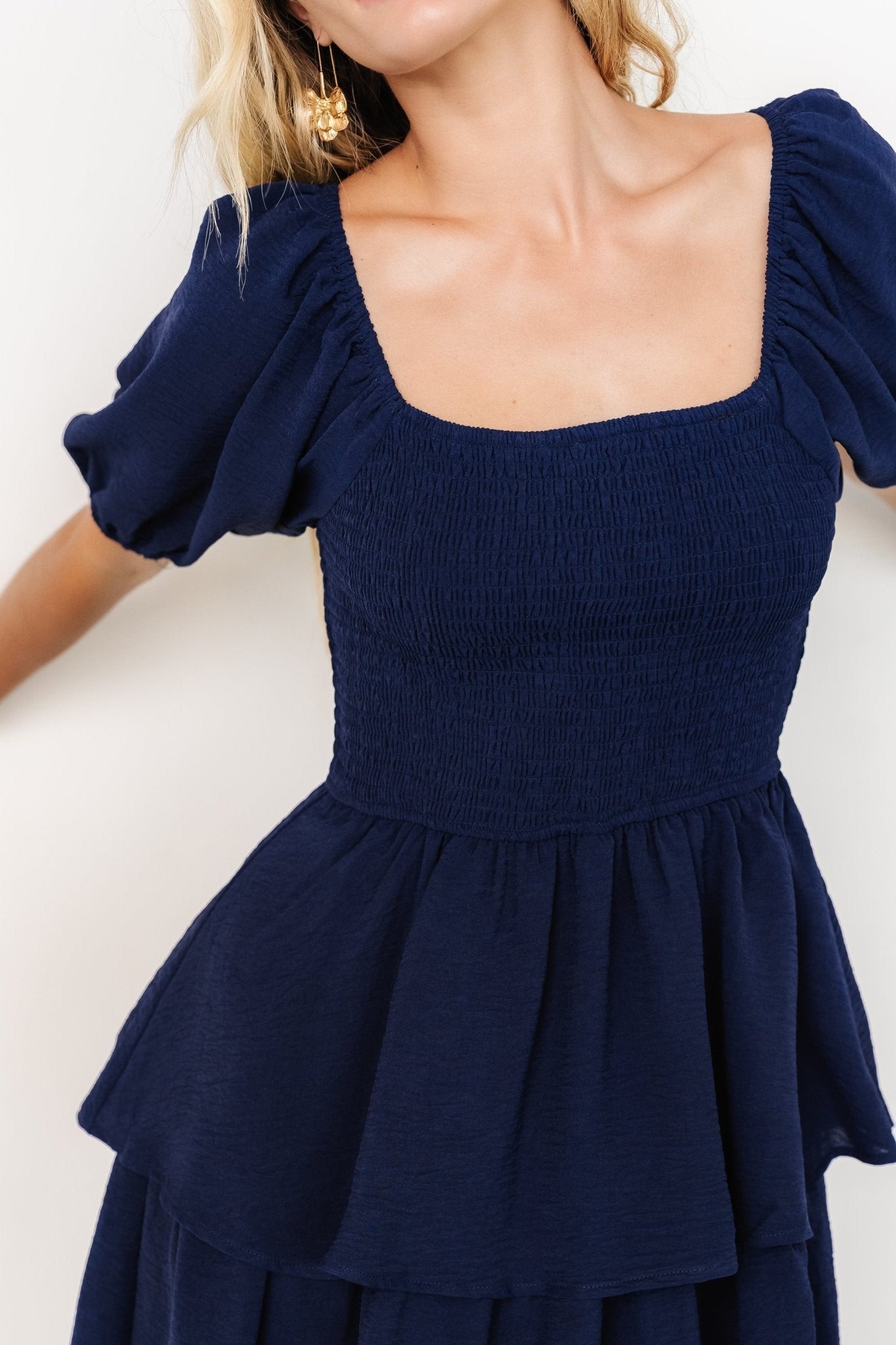 Ashbourne Tiered Dress | Midnight Blue Best Wholesale For Sale