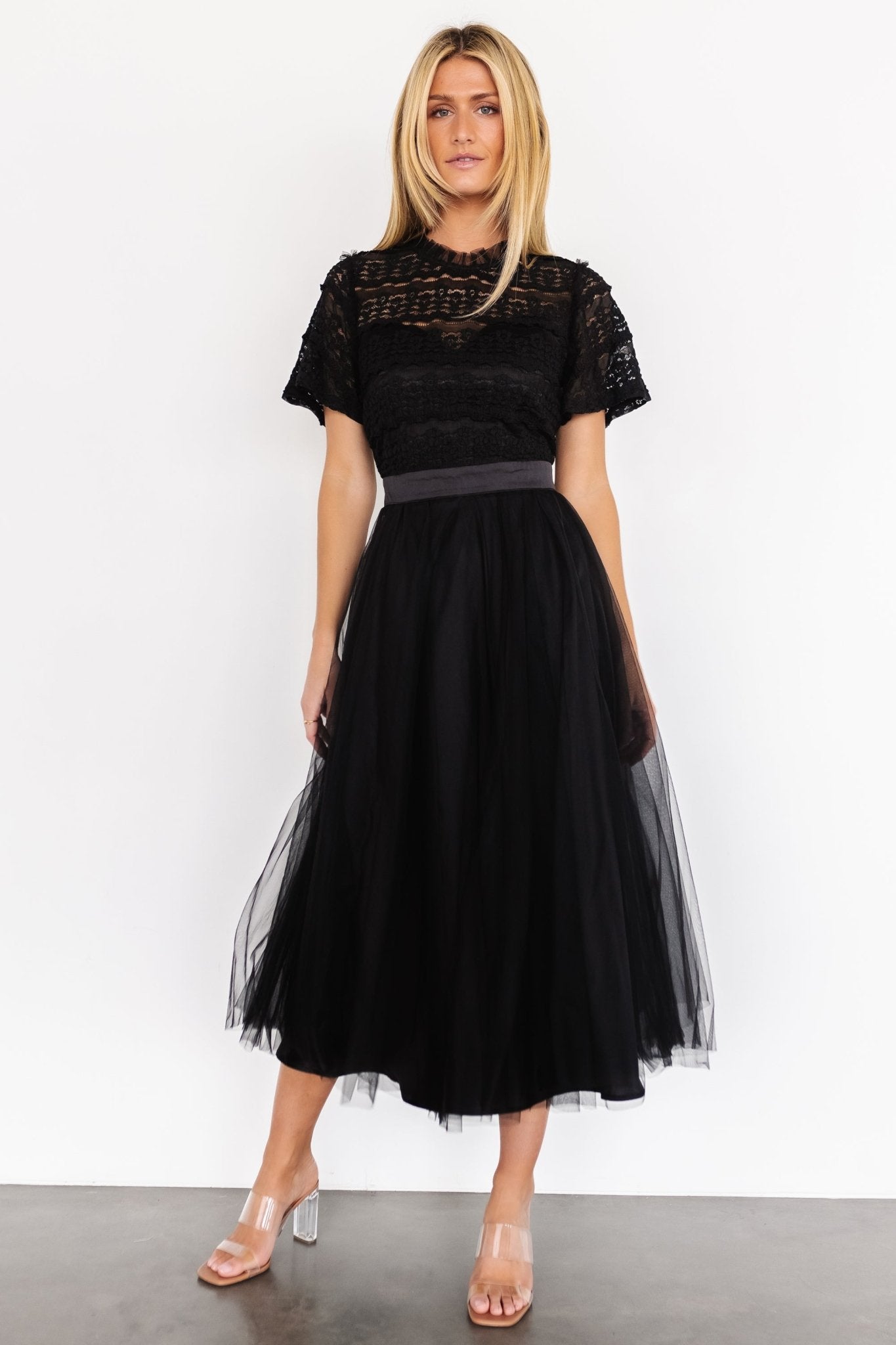 Darcy Tulle Midi Dress | Black Buy Cheap Newest