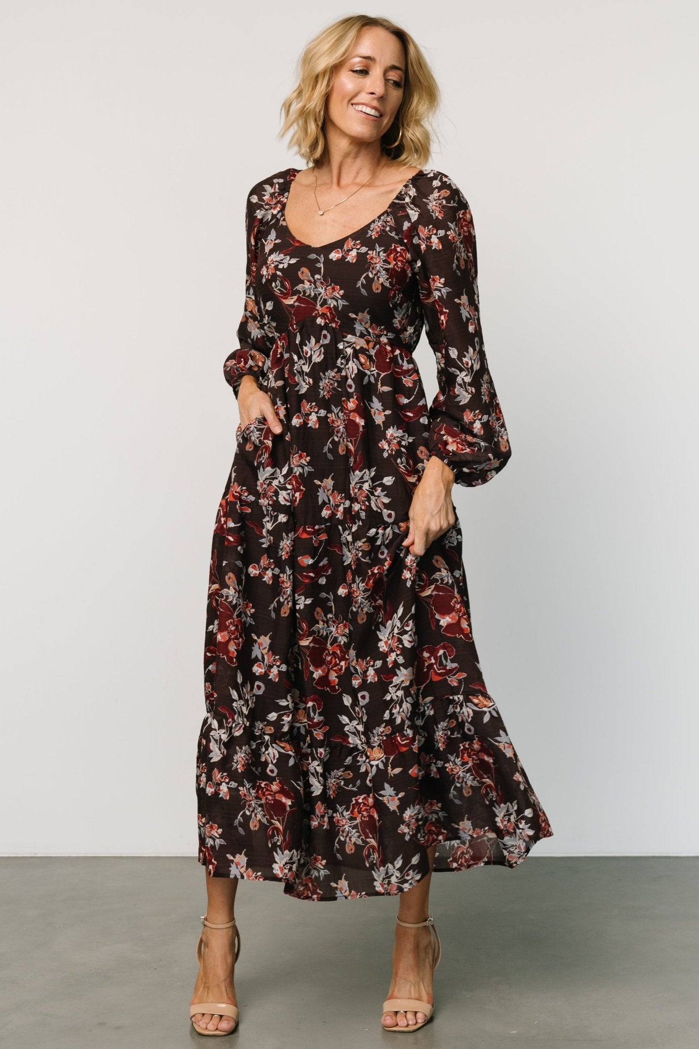 Chantae Maxi Dress | Dark Plum Print Pay With Paypal Cheap Online